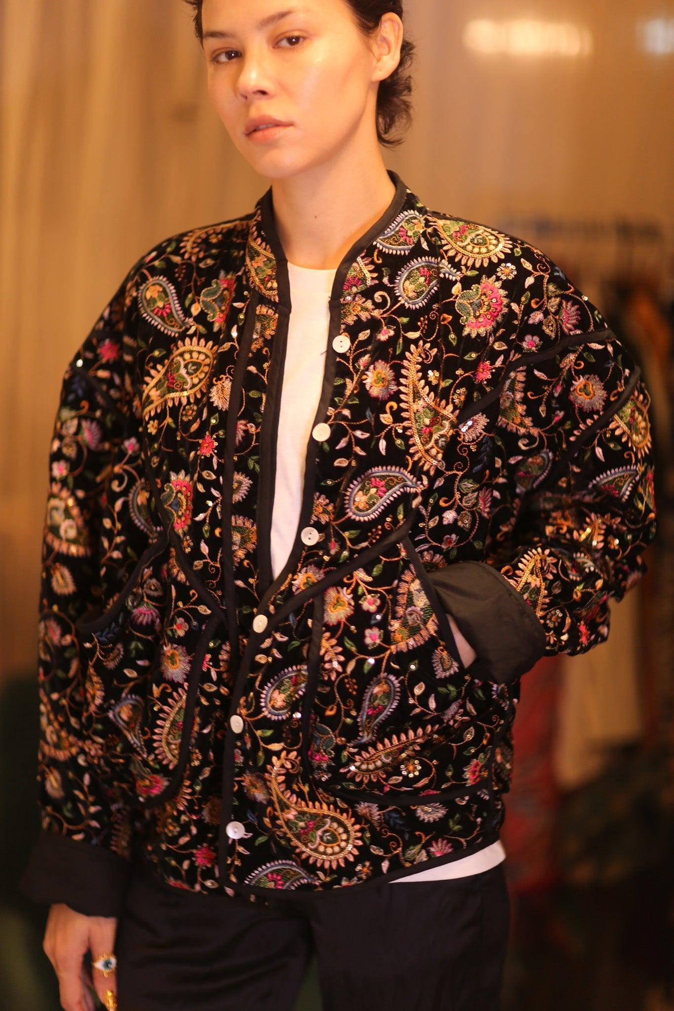 EMBROIDERED VELVET JACKET HYO - BANGKOK TAILOR CLOTHING STORE - HANDMADE CLOTHING