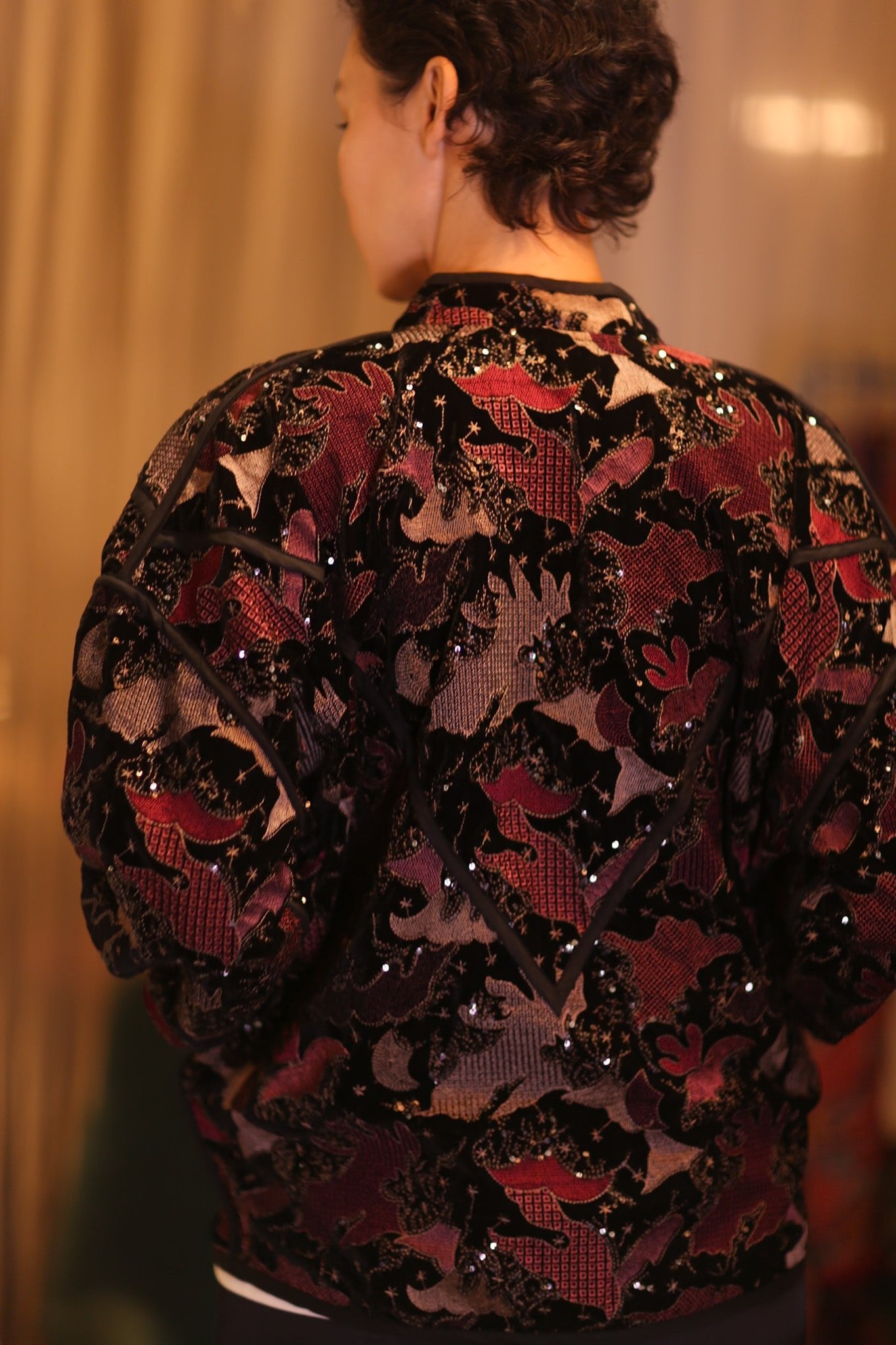 EMBROIDERED VELVET JACKET NYX - BANGKOK TAILOR CLOTHING STORE - HANDMADE CLOTHING