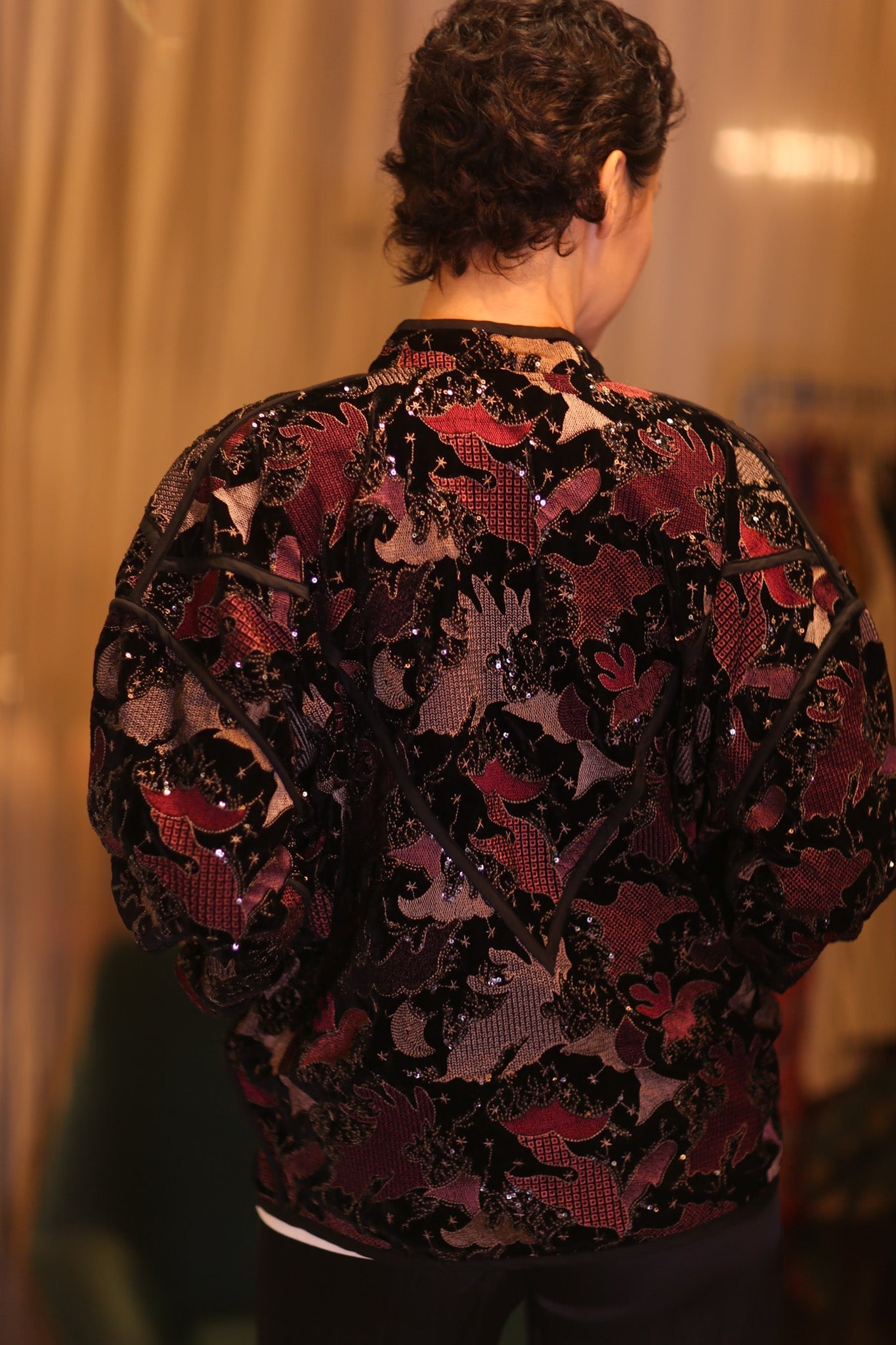 EMBROIDERED VELVET JACKET NYX - BANGKOK TAILOR CLOTHING STORE - HANDMADE CLOTHING