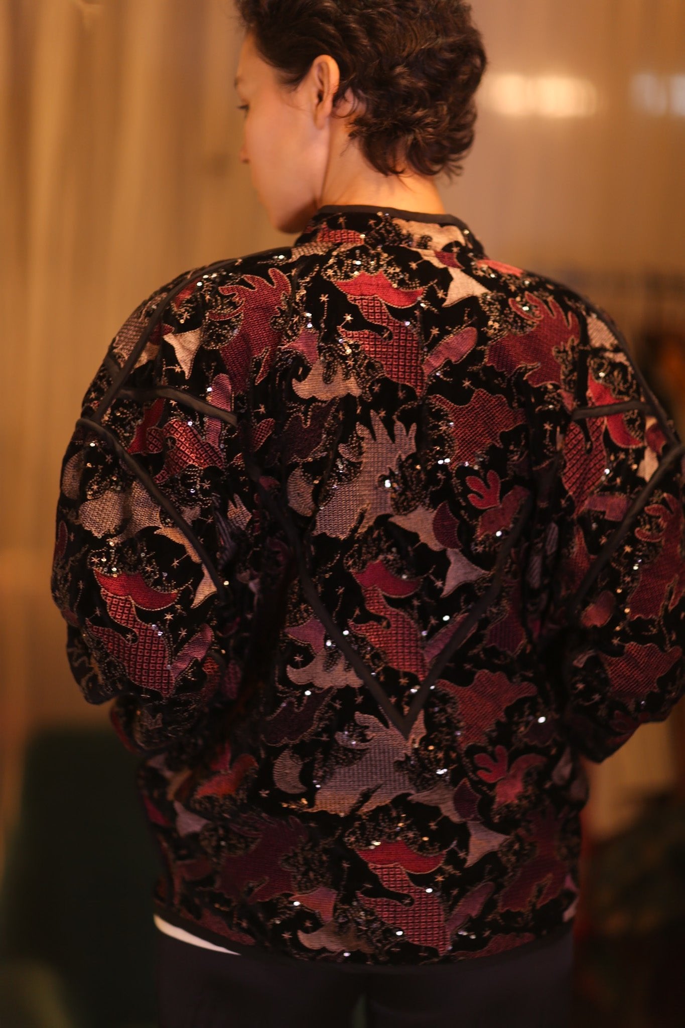 EMBROIDERED VELVET JACKET NYX - BANGKOK TAILOR CLOTHING STORE - HANDMADE CLOTHING