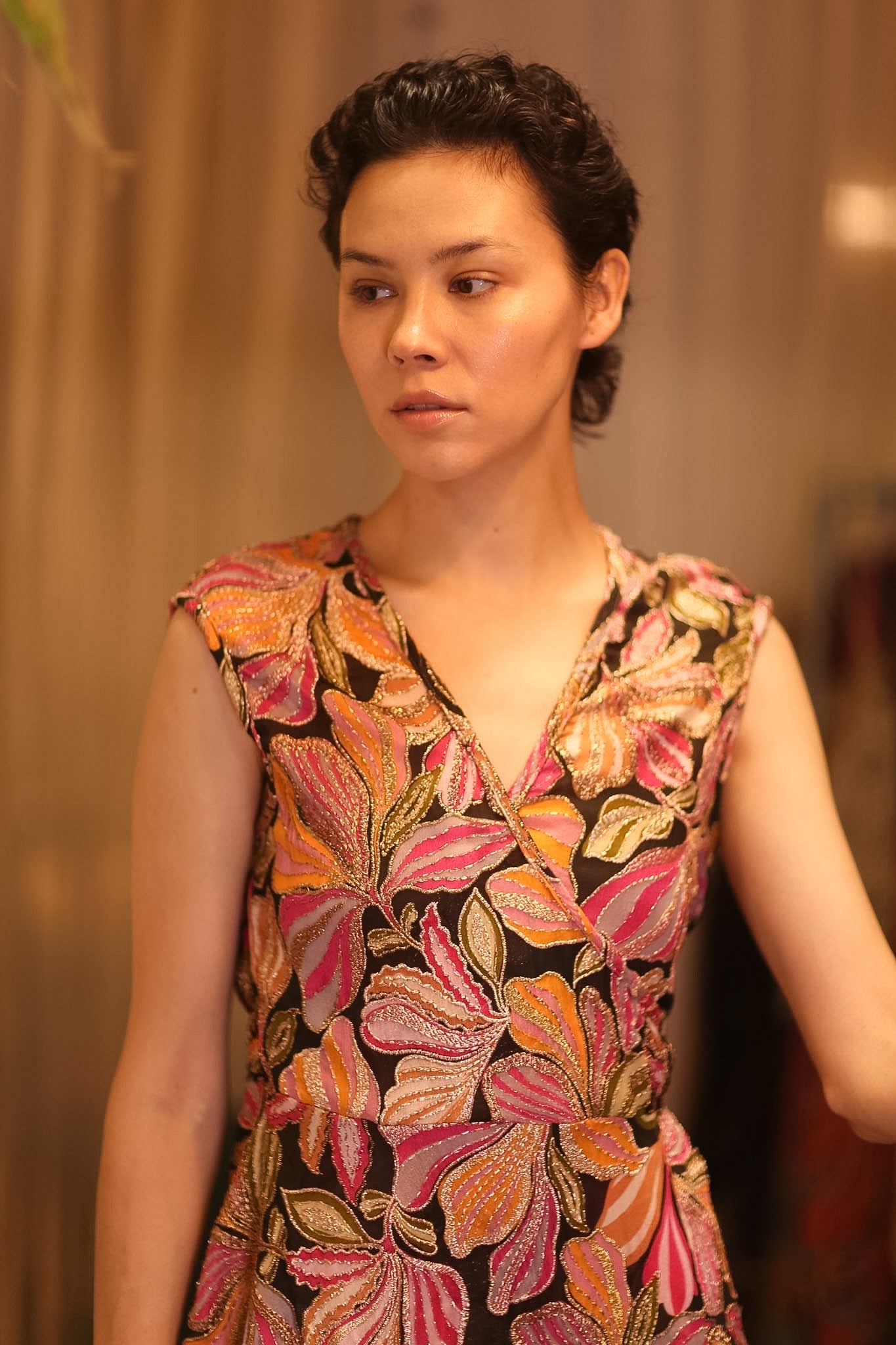 EMBROIDERED WARP SILK DRESS YWATKYAY - BANGKOK TAILOR CLOTHING STORE - HANDMADE CLOTHING