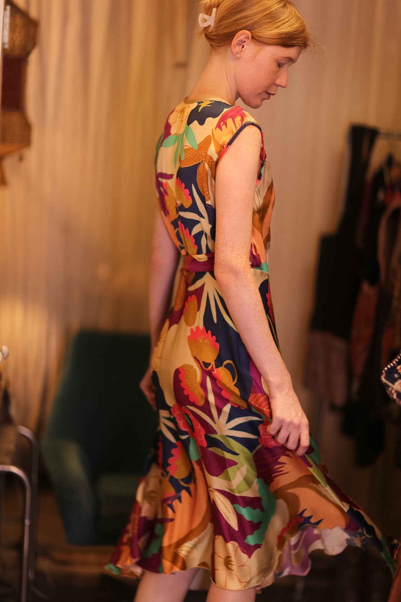 GABRIELE SILK DRESS OASIS - BANGKOK TAILOR CLOTHING STORE - HANDMADE CLOTHING
