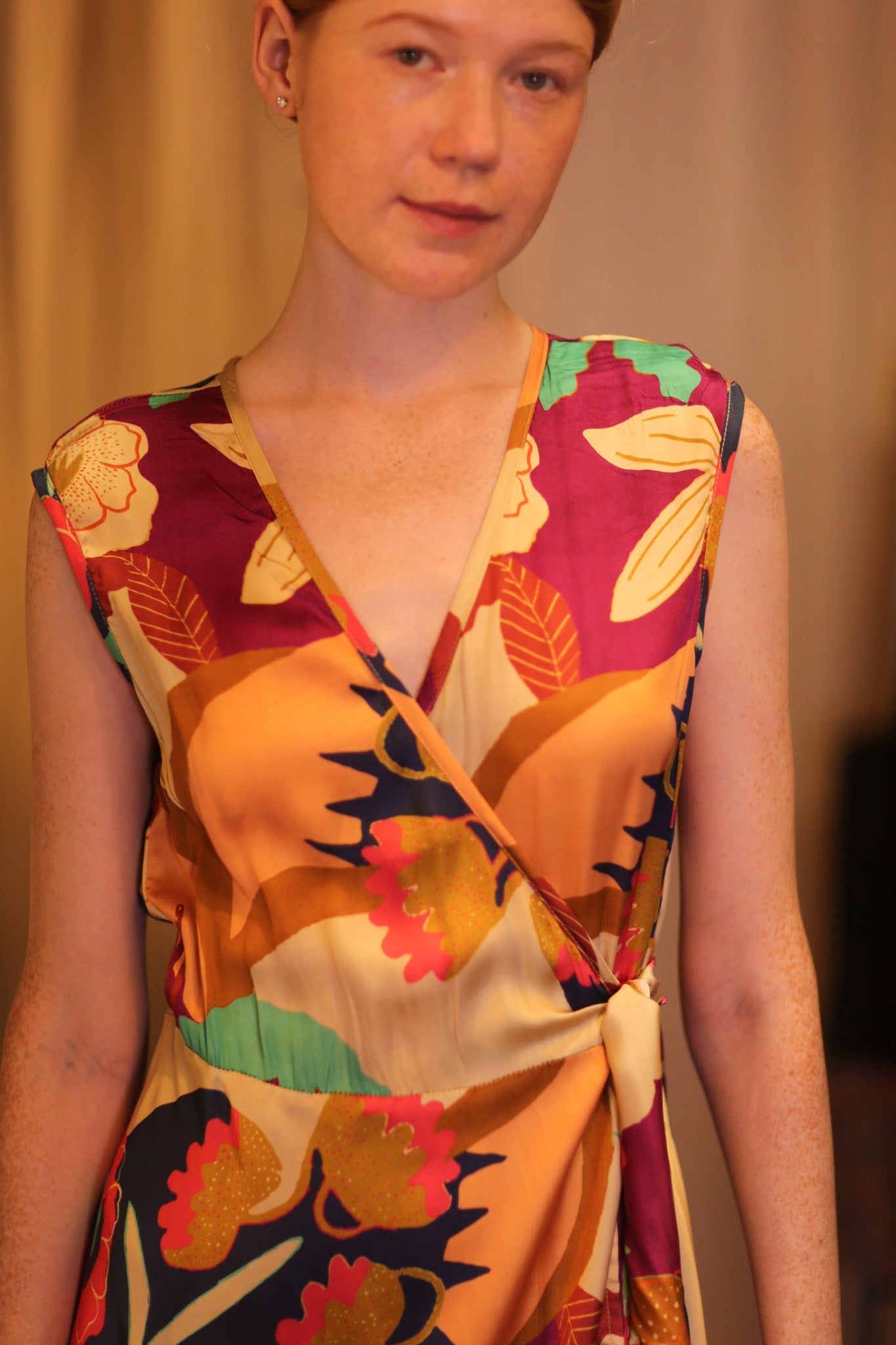 GABRIELE SILK DRESS OASIS - BANGKOK TAILOR CLOTHING STORE - HANDMADE CLOTHING