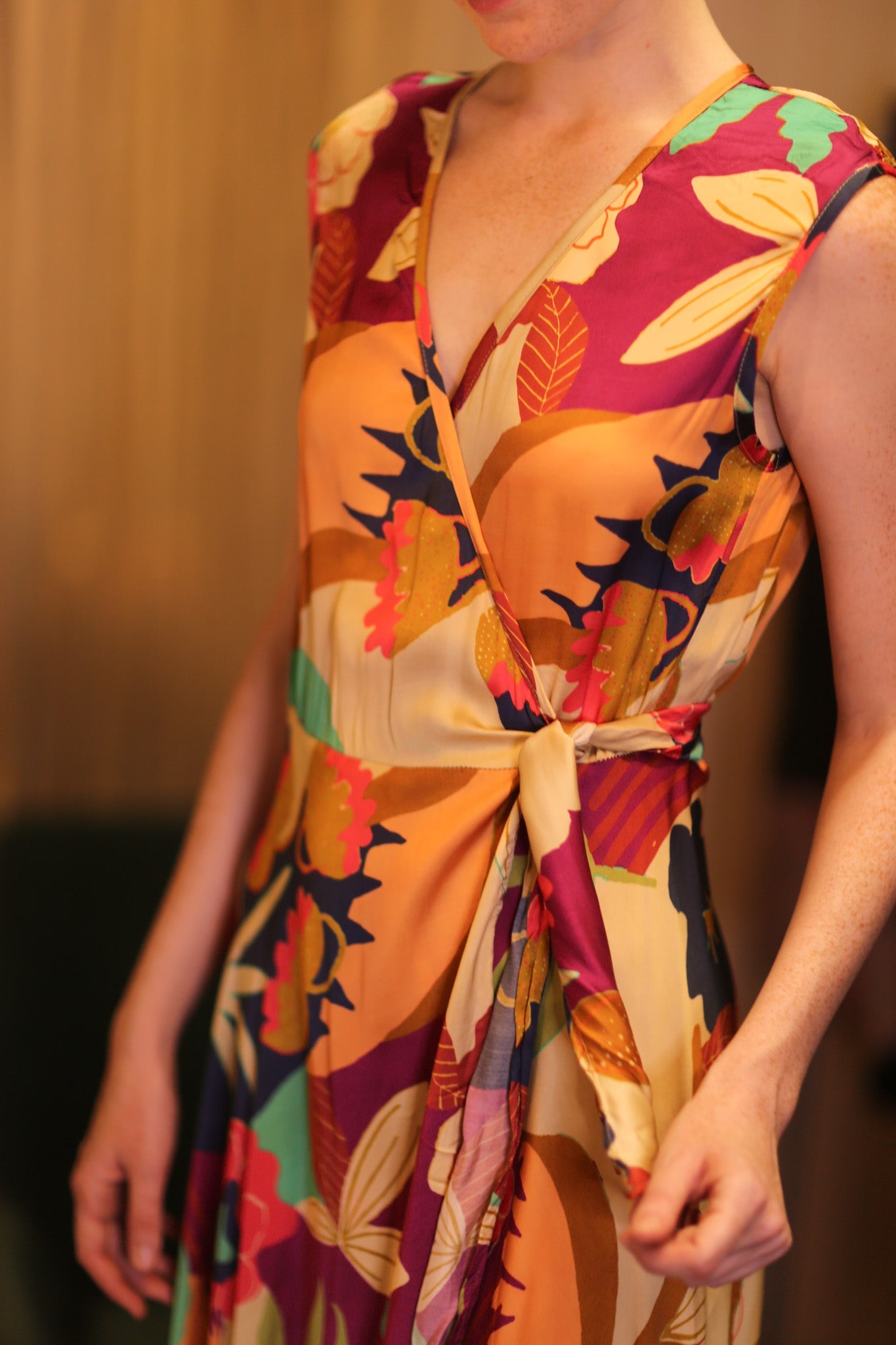 GABRIELE SILK DRESS OASIS - BANGKOK TAILOR CLOTHING STORE - HANDMADE CLOTHING