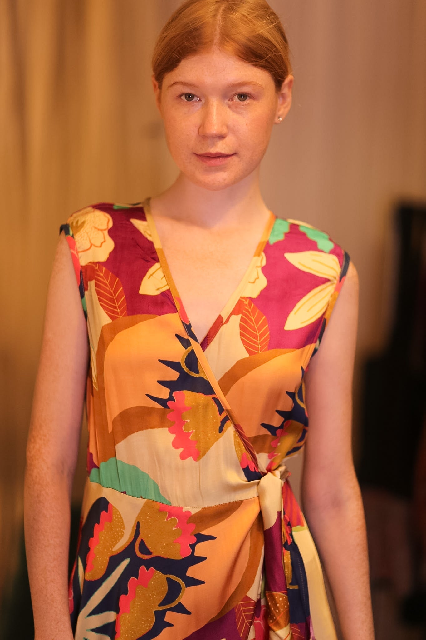 GABRIELE SILK DRESS OASIS - BANGKOK TAILOR CLOTHING STORE - HANDMADE CLOTHING