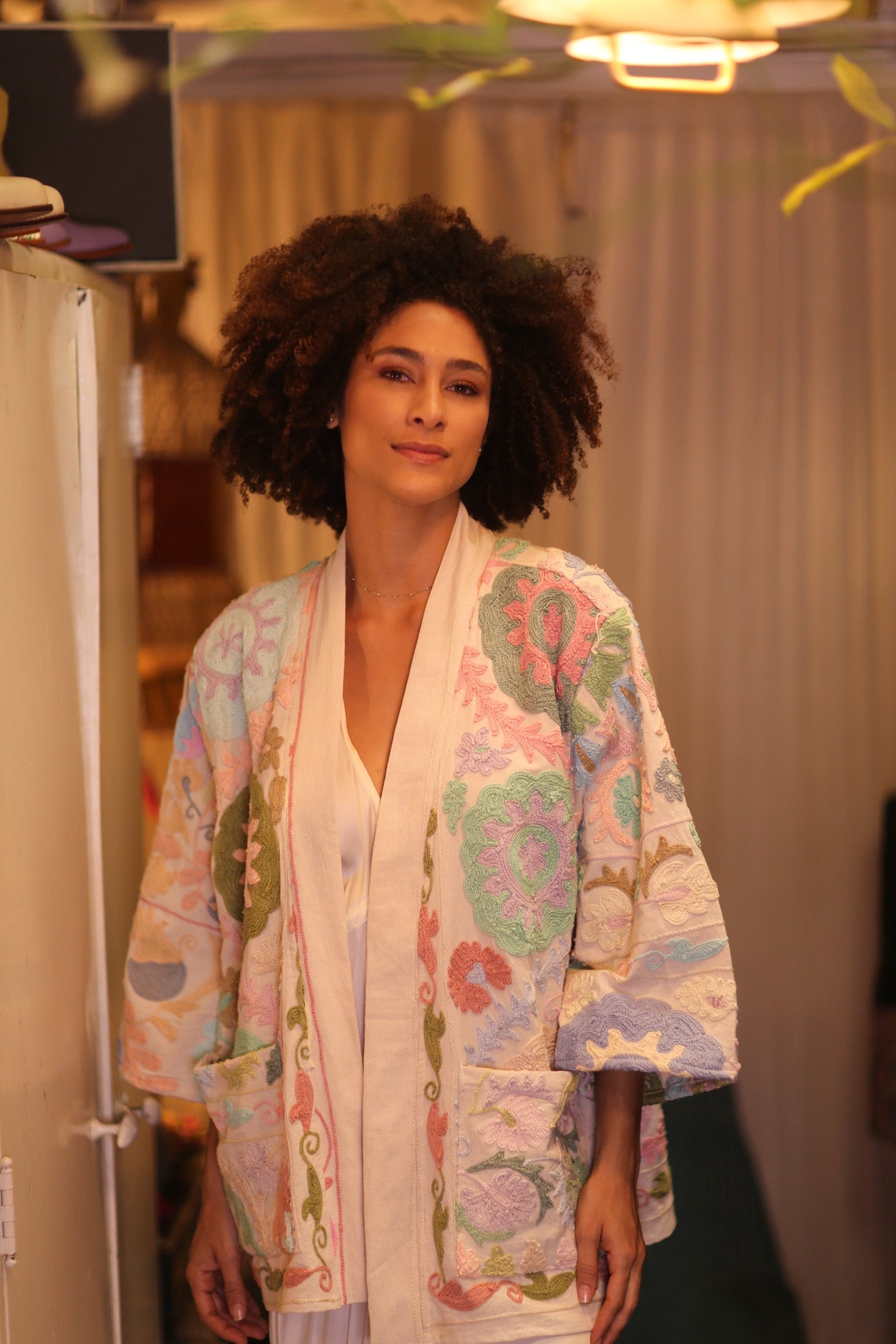 GINEVRA EMBROIDERED SUZANI KIMONO COCO - BANGKOK TAILOR CLOTHING STORE - HANDMADE CLOTHING