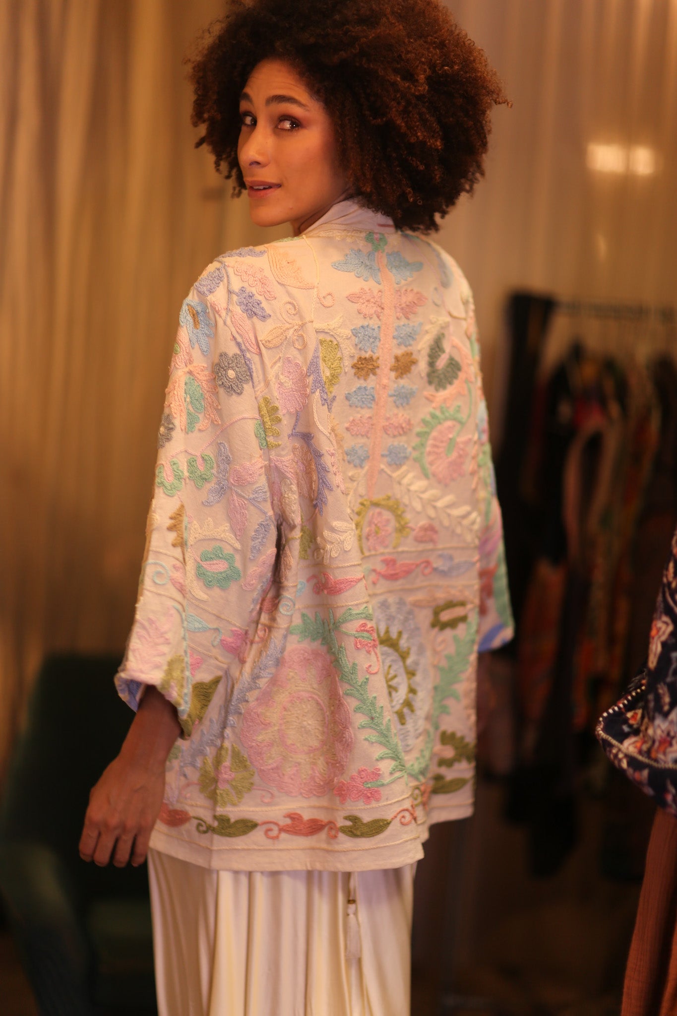 GINEVRA EMBROIDERED SUZANI KIMONO COCO - BANGKOK TAILOR CLOTHING STORE - HANDMADE CLOTHING