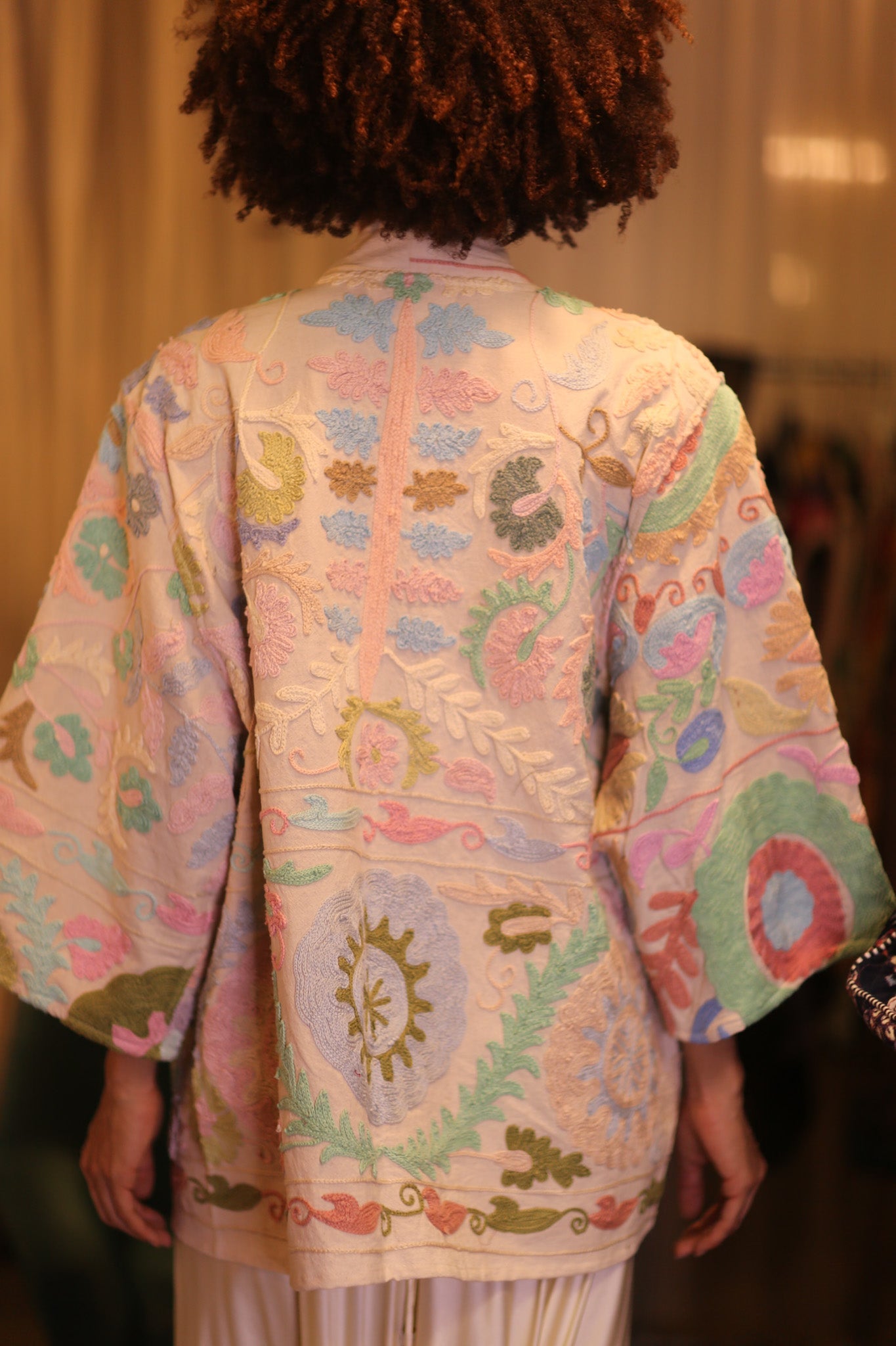 GINEVRA EMBROIDERED SUZANI KIMONO COCO - BANGKOK TAILOR CLOTHING STORE - HANDMADE CLOTHING