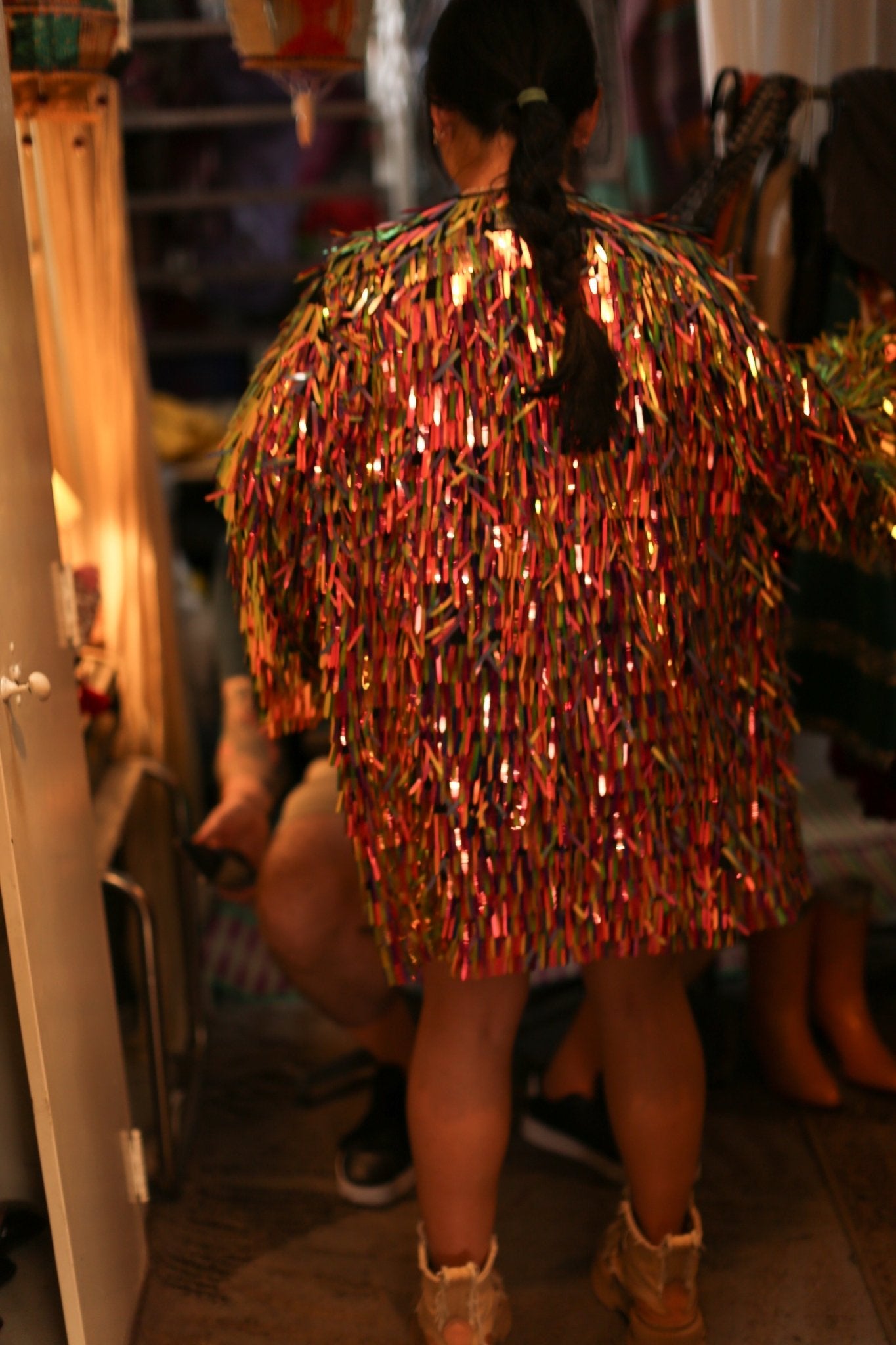 GLITTER SEQUIN KIMONO NIA - BANGKOK TAILOR CLOTHING STORE - HANDMADE CLOTHING