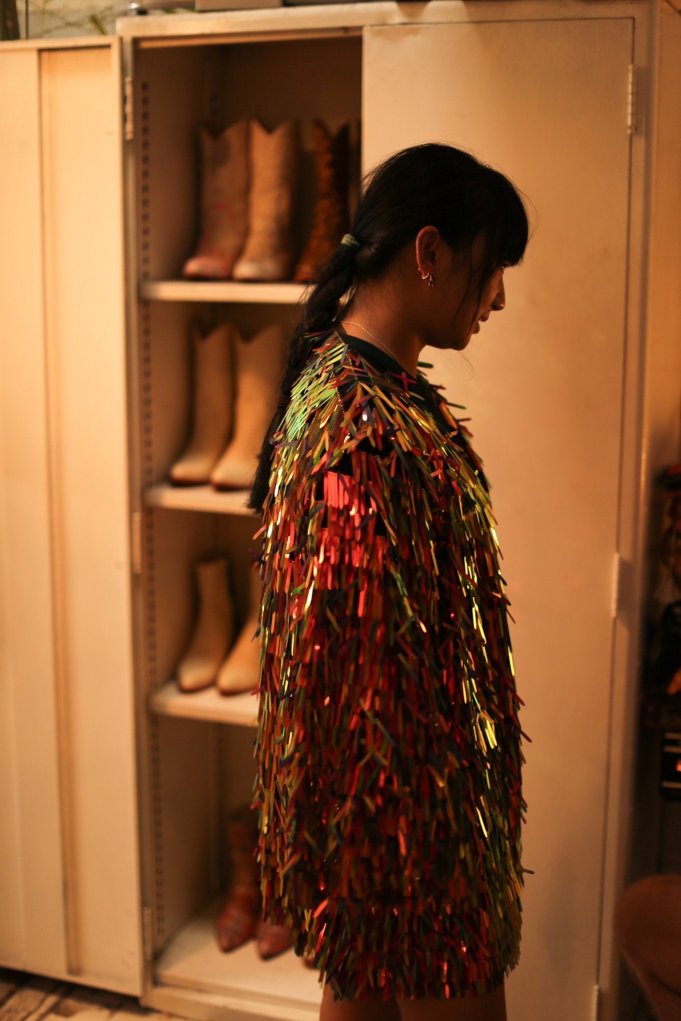 GLITTER SEQUIN KIMONO NIA - BANGKOK TAILOR CLOTHING STORE - HANDMADE CLOTHING