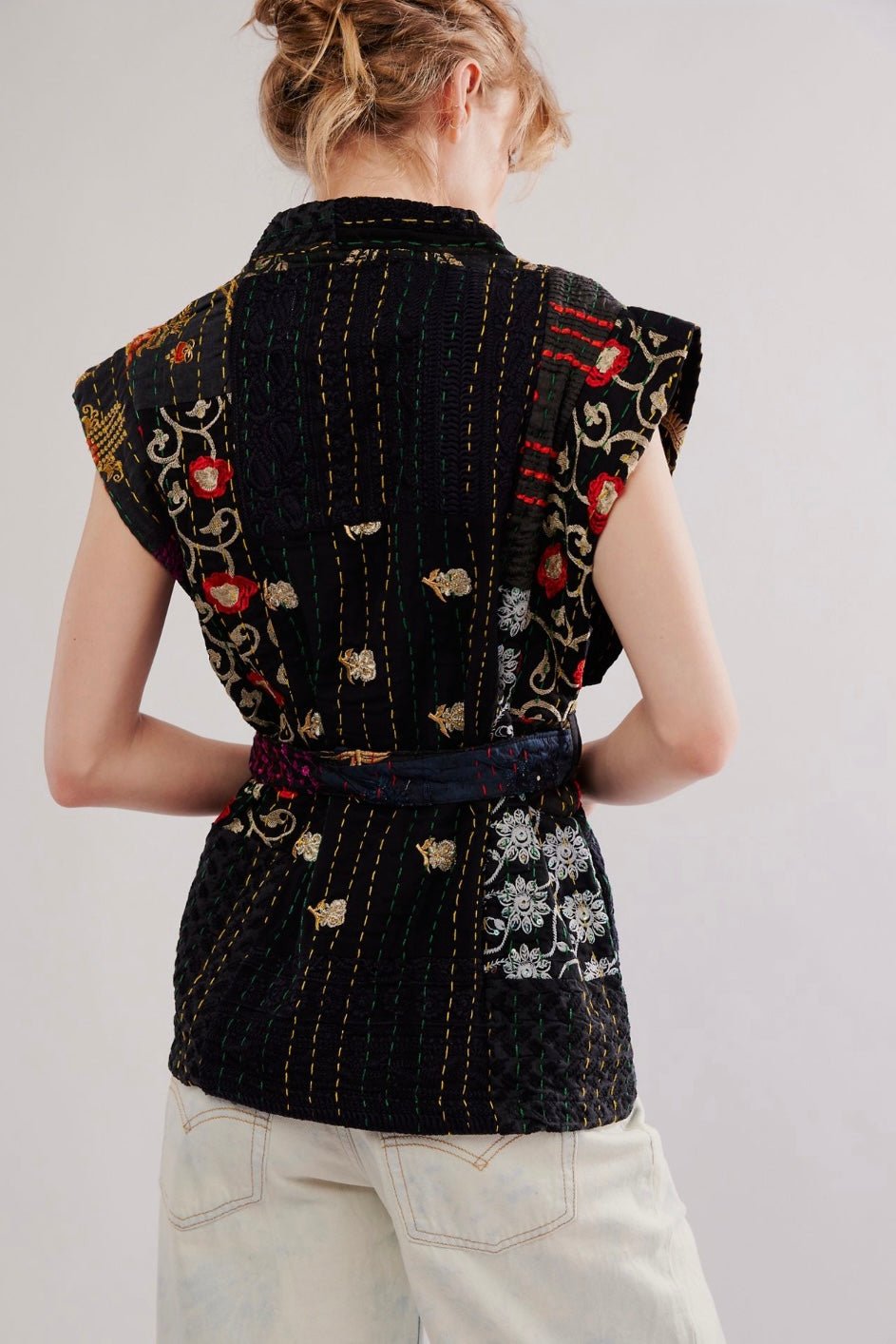 GLORIA PATCHWORK VEST - BANGKOK TAILOR CLOTHING STORE - HANDMADE CLOTHING