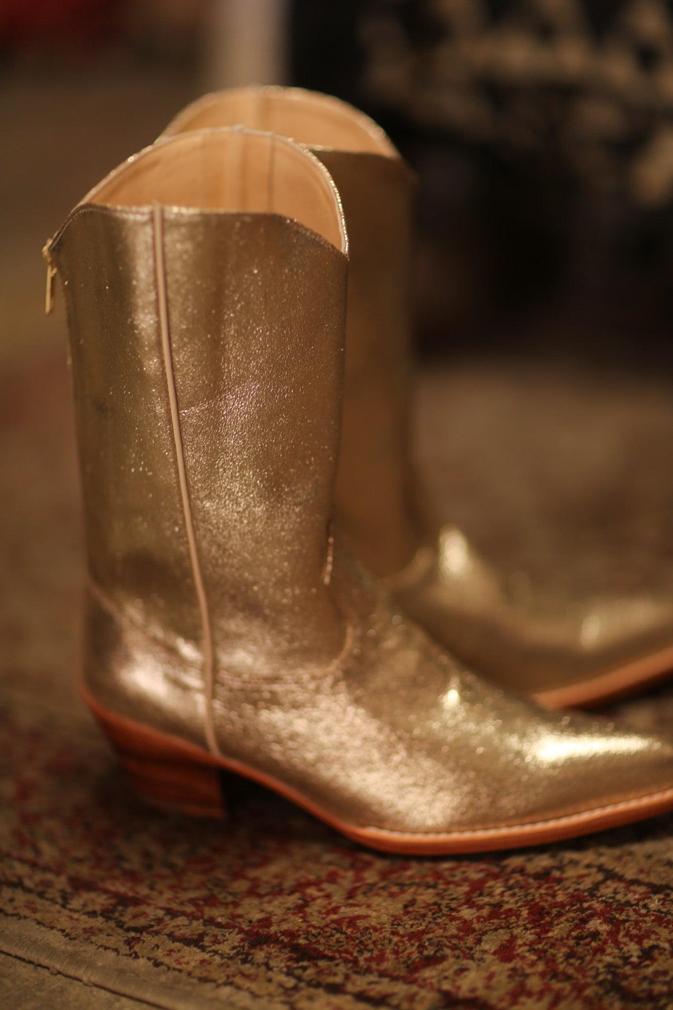 GOLDEN WESTERN BOOTS SINATRA - BANGKOK TAILOR CLOTHING STORE - HANDMADE CLOTHING