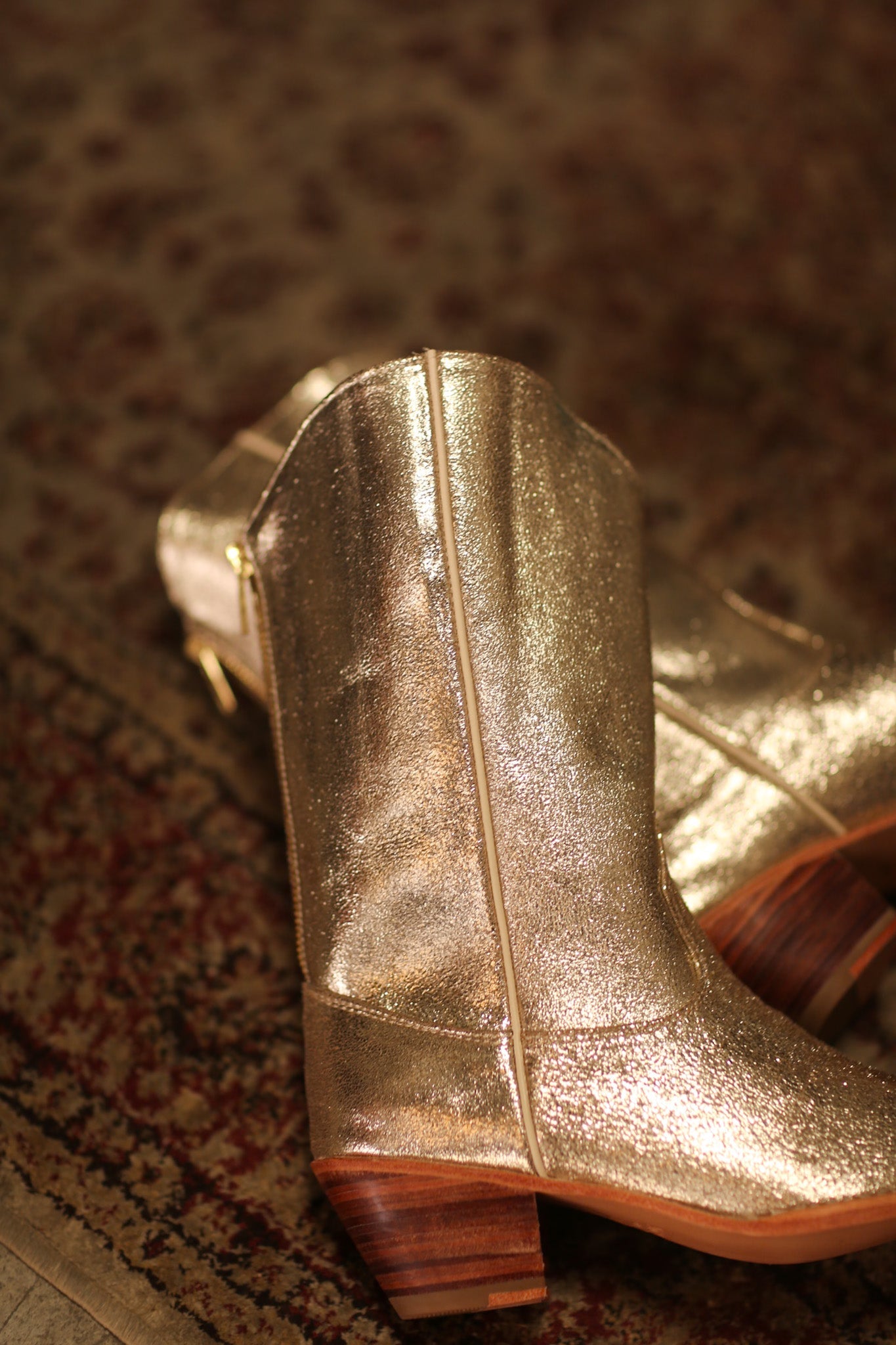 GOLDEN WESTERN BOOTS SINATRA - BANGKOK TAILOR CLOTHING STORE - HANDMADE CLOTHING