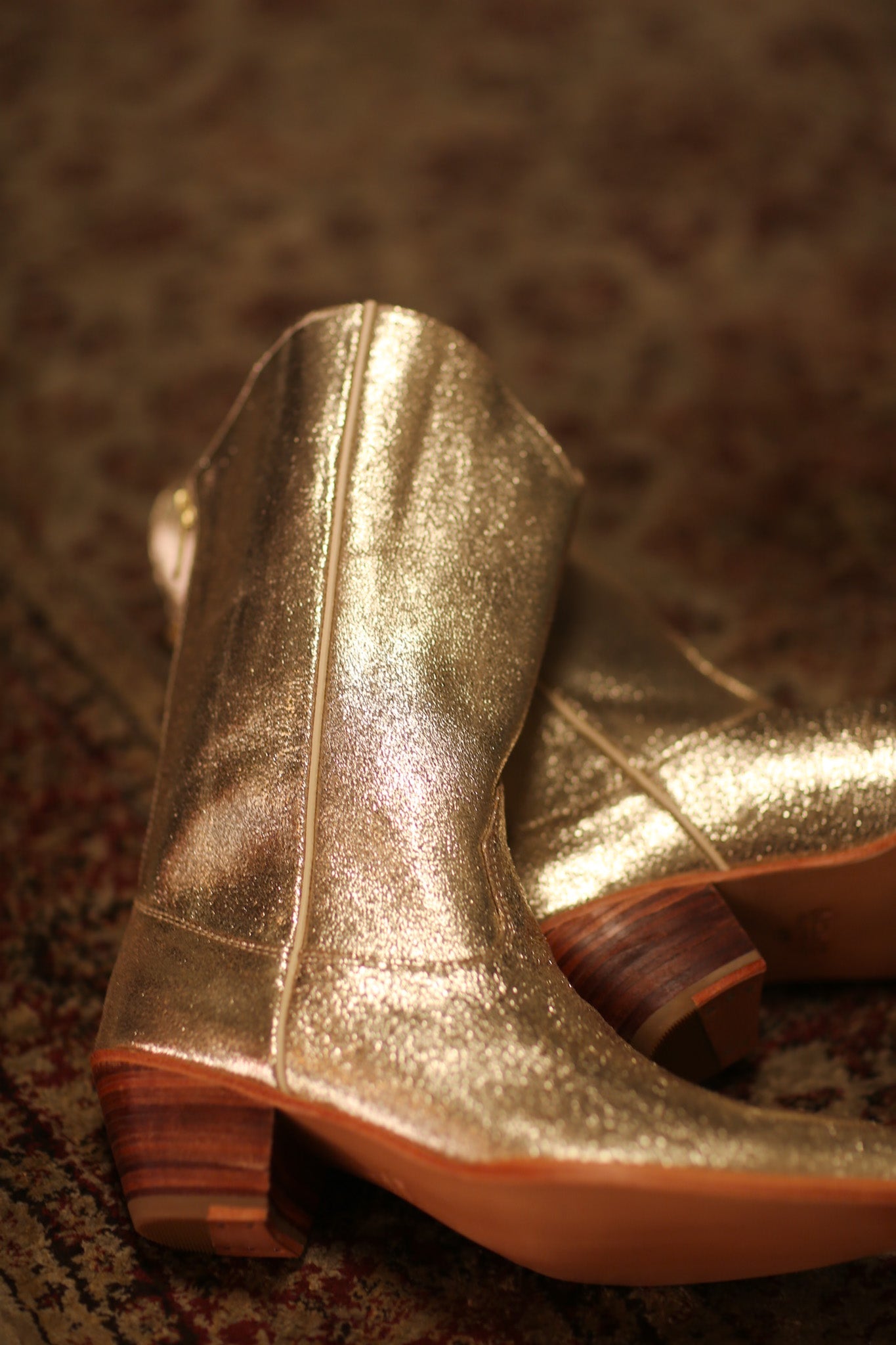 GOLDEN WESTERN BOOTS SINATRA - BANGKOK TAILOR CLOTHING STORE - HANDMADE CLOTHING