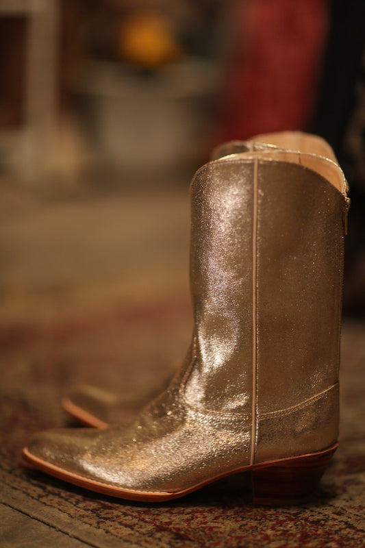 GOLDEN WESTERN BOOTS SINATRA - BANGKOK TAILOR CLOTHING STORE - HANDMADE CLOTHING