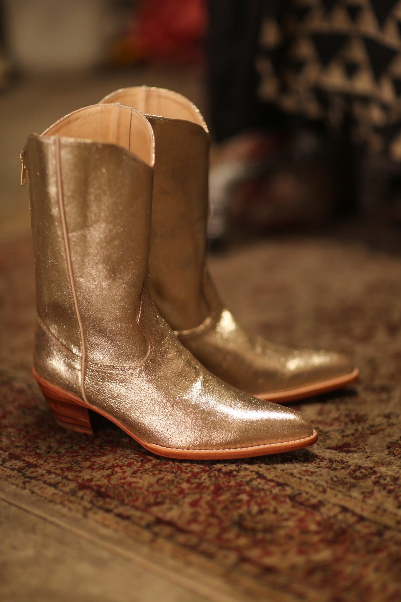 GOLDEN WESTERN BOOTS SINATRA - BANGKOK TAILOR CLOTHING STORE - HANDMADE CLOTHING