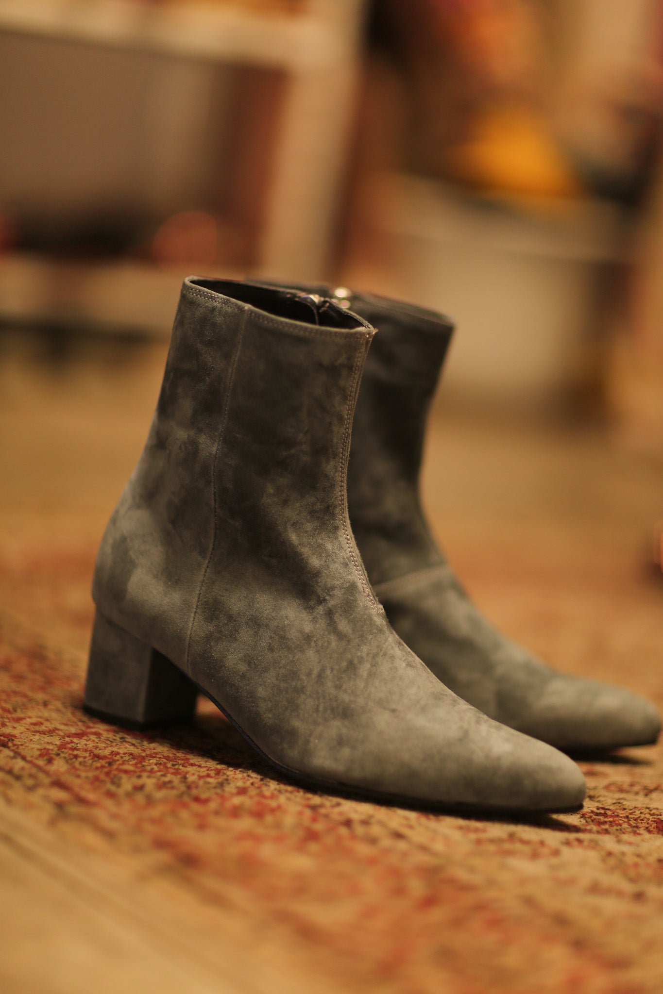 GREY SUEDE BOOTS - BANGKOK TAILOR CLOTHING STORE - HANDMADE CLOTHING