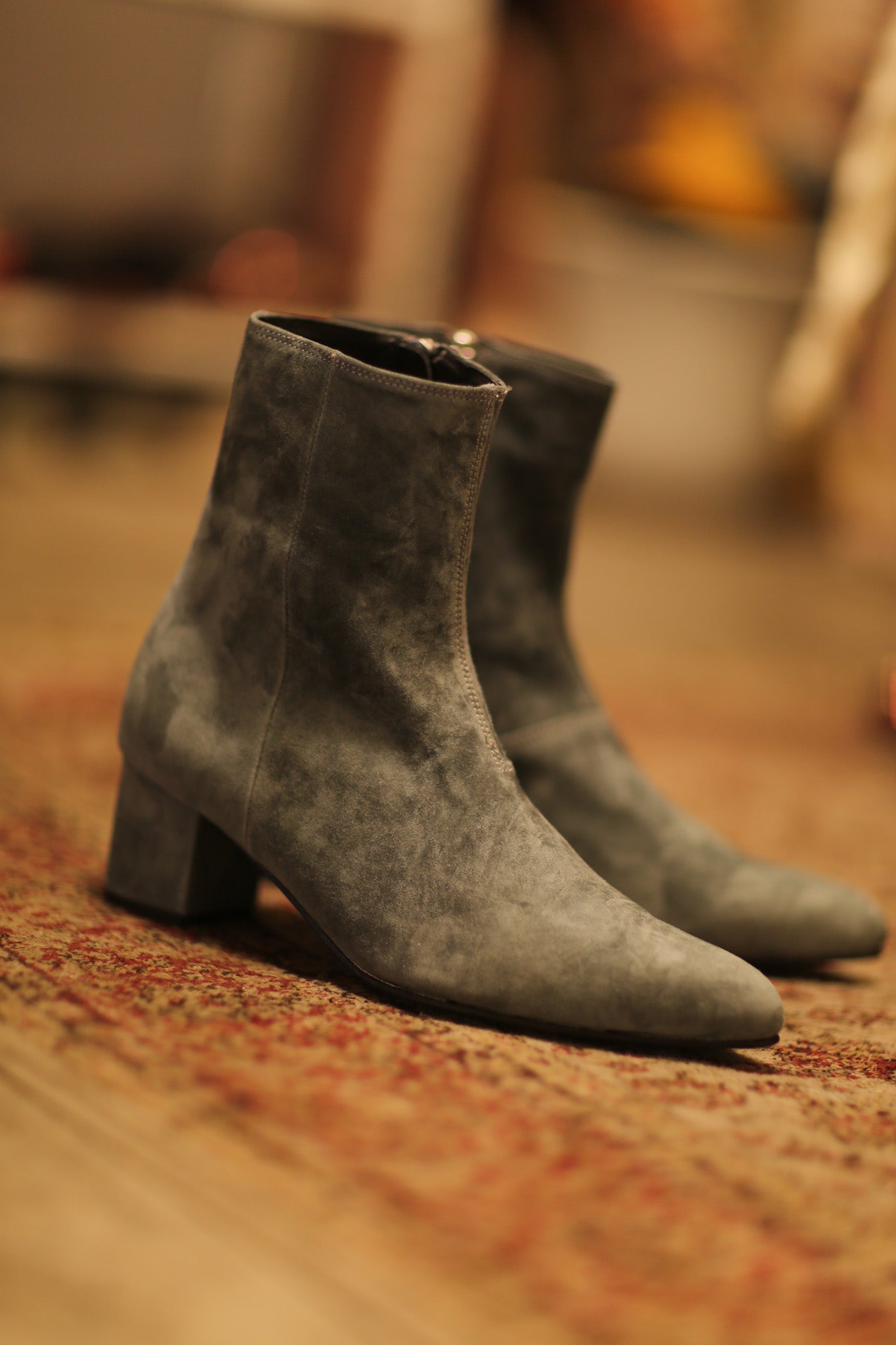 GREY SUEDE BOOTS - BANGKOK TAILOR CLOTHING STORE - HANDMADE CLOTHING