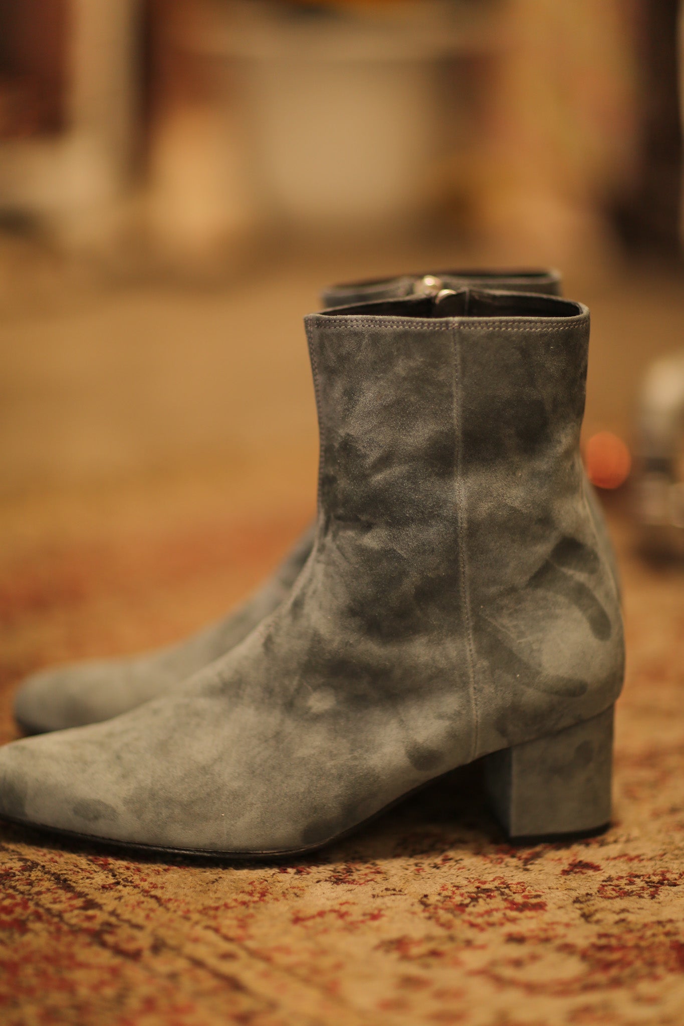 GREY SUEDE BOOTS - BANGKOK TAILOR CLOTHING STORE - HANDMADE CLOTHING