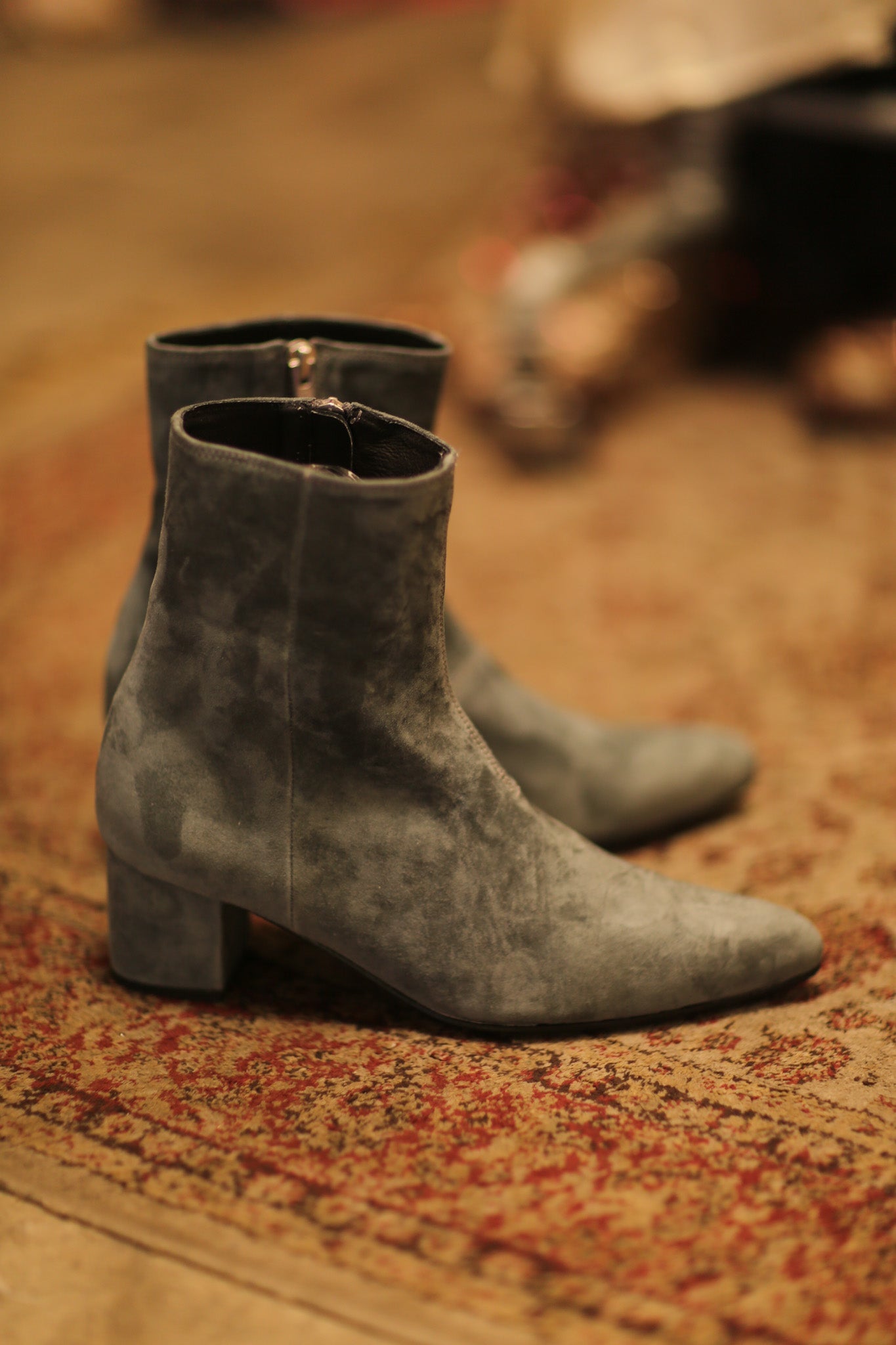 GREY SUEDE BOOTS - BANGKOK TAILOR CLOTHING STORE - HANDMADE CLOTHING
