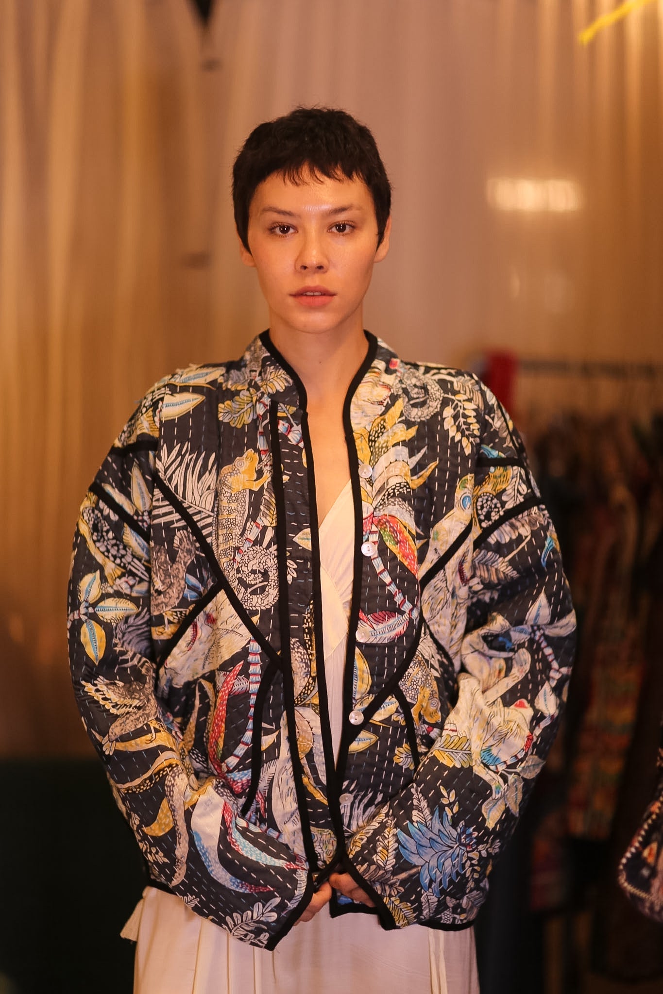 HAND BLOCKED KANTHA JACKET YEEYWEL - BANGKOK TAILOR CLOTHING STORE - HANDMADE CLOTHING