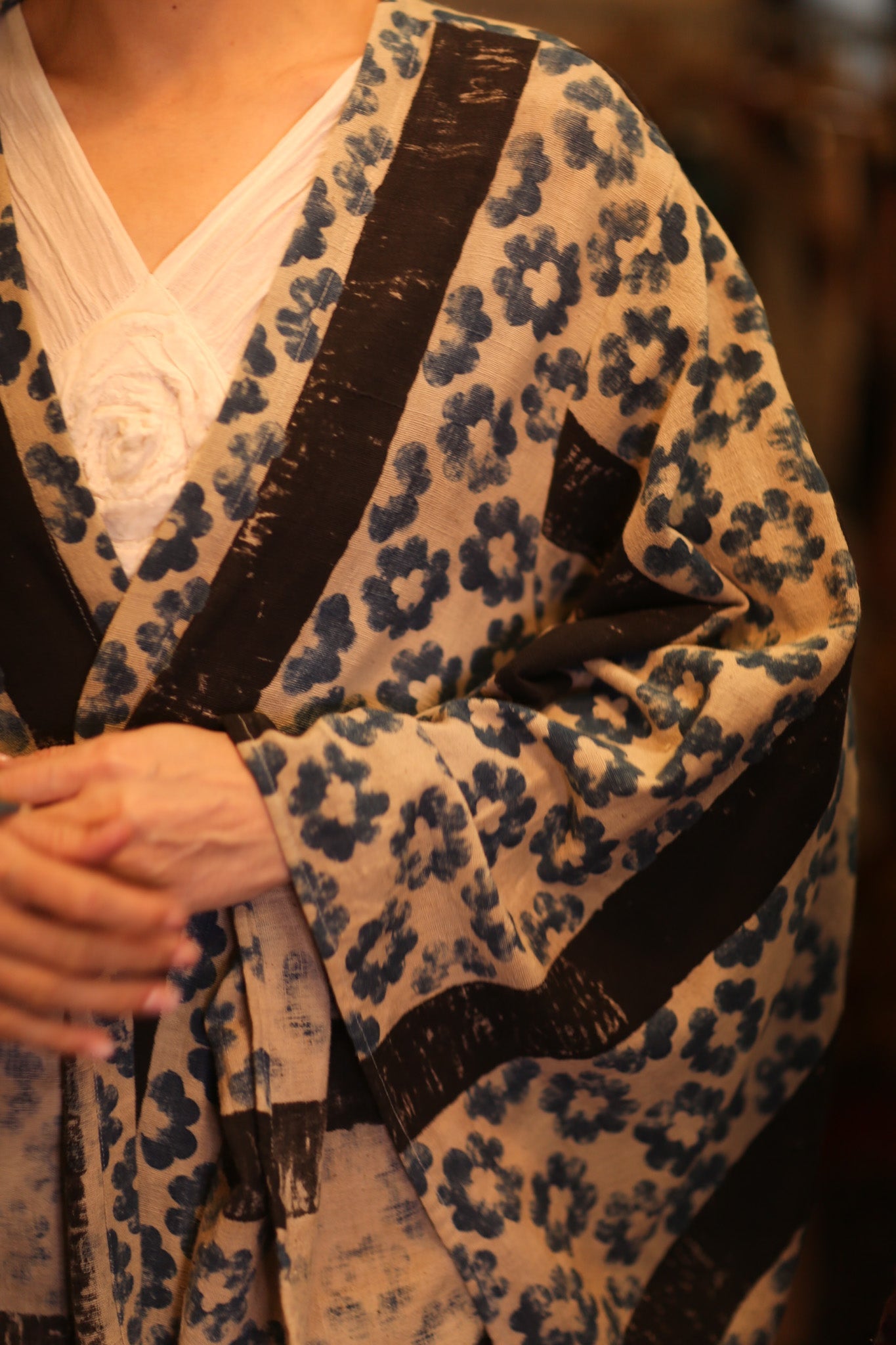 HAND LOOM COTTON KIMONO PINA DAI - BANGKOK TAILOR CLOTHING STORE - HANDMADE CLOTHING