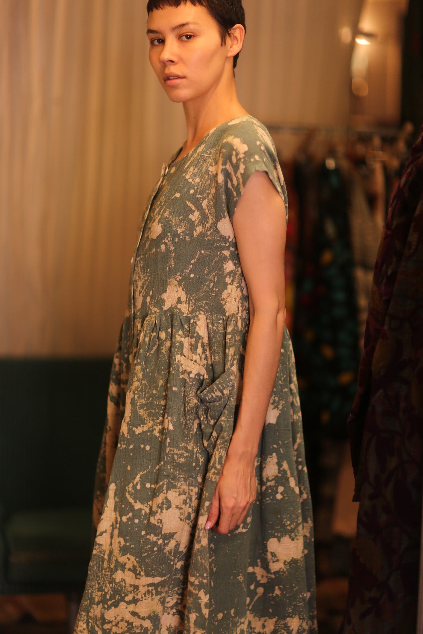HAND WOVEN DRESS EDITH KIRA - BANGKOK TAILOR CLOTHING STORE - HANDMADE CLOTHING