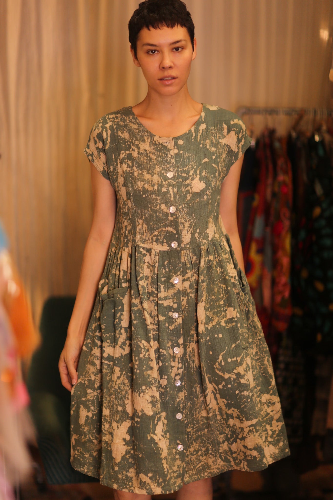 HAND WOVEN DRESS EDITH KIRA - BANGKOK TAILOR CLOTHING STORE - HANDMADE CLOTHING