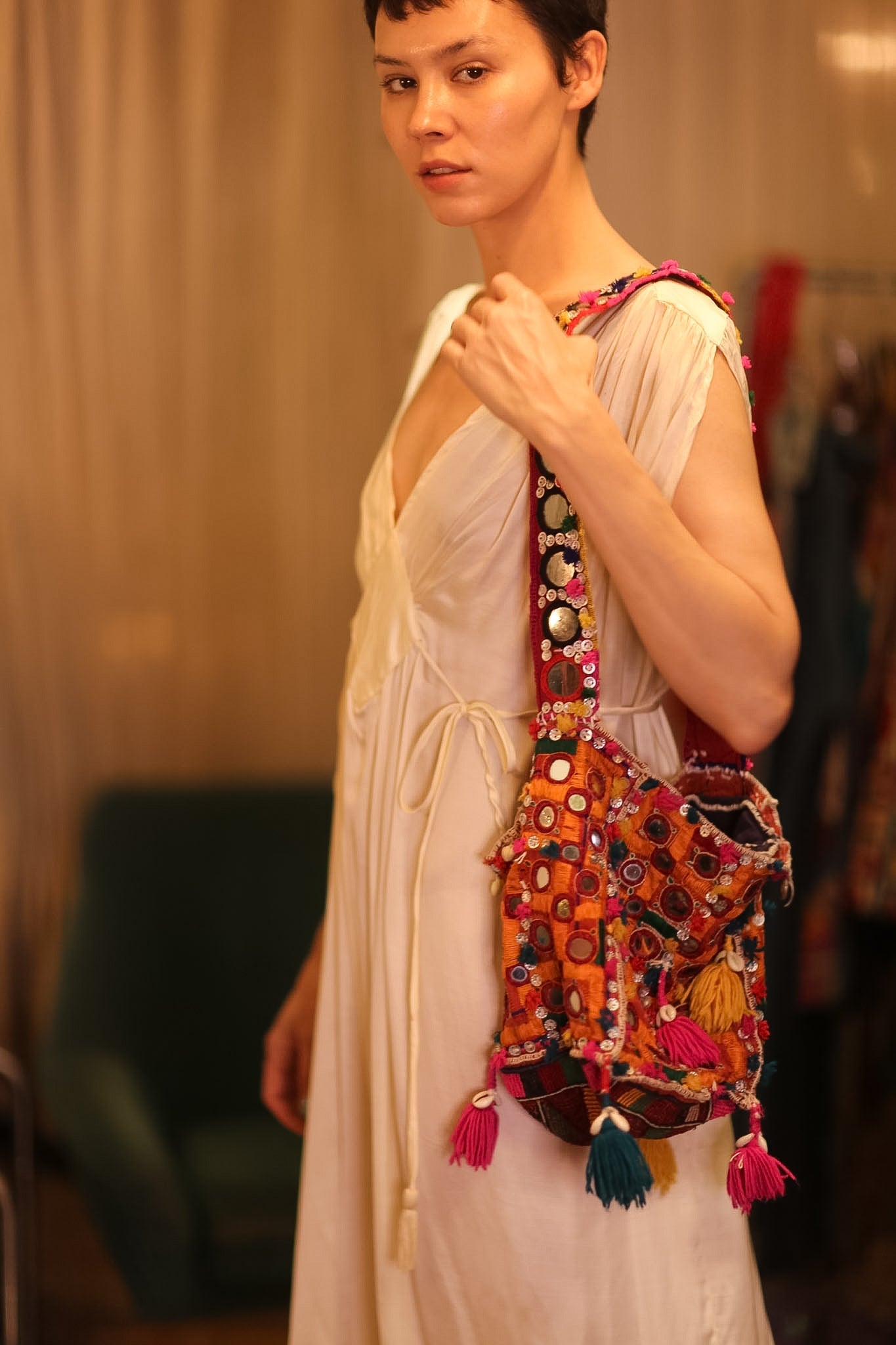 HANDMADE MIRROR BAG BBE - BANGKOK TAILOR CLOTHING STORE - HANDMADE CLOTHING