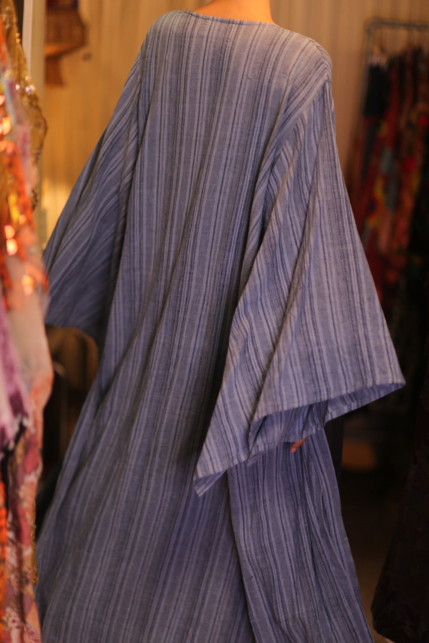 HANDWOVEN COTTON WING KIMONO PINA LAYLA - BANGKOK TAILOR CLOTHING STORE - HANDMADE CLOTHING