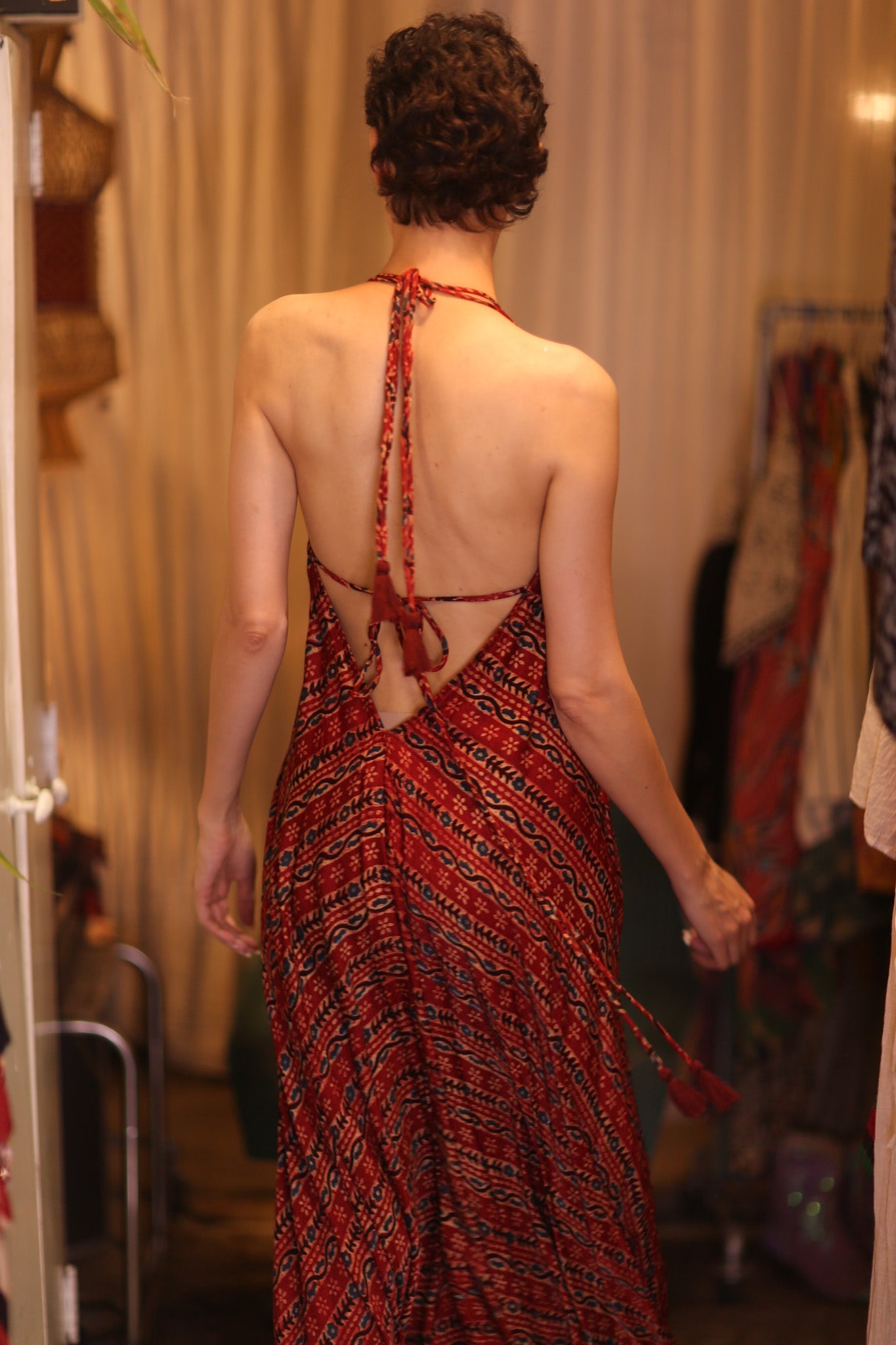 HANNA SILK DRESS KAWA - BANGKOK TAILOR CLOTHING STORE - HANDMADE CLOTHING