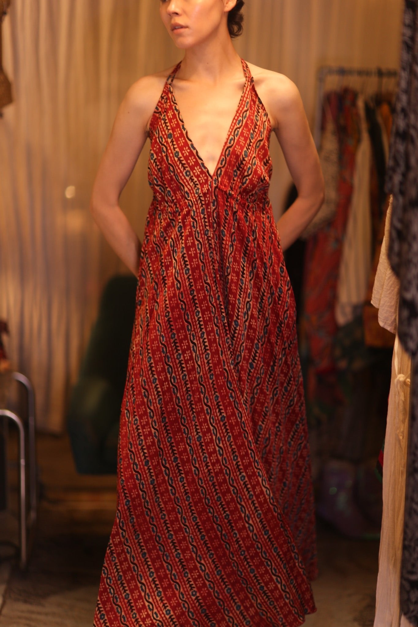 HANNA SILK DRESS KAWA - BANGKOK TAILOR CLOTHING STORE - HANDMADE CLOTHING
