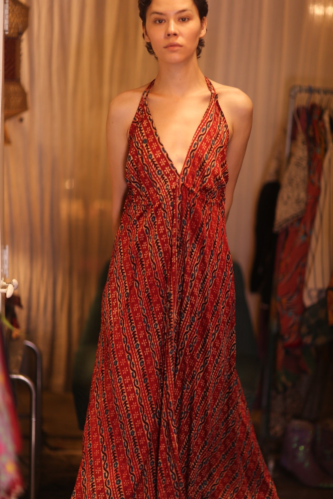 HANNA SILK DRESS KAWA - BANGKOK TAILOR CLOTHING STORE - HANDMADE CLOTHING