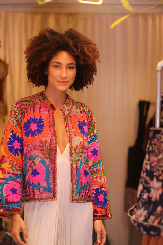 INGRID MIA EMBROIDERED JACKET - BANGKOK TAILOR CLOTHING STORE - HANDMADE CLOTHING
