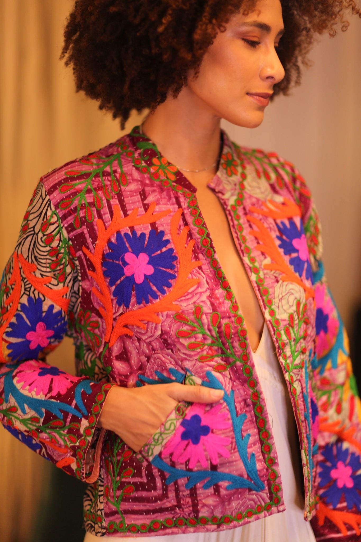 INGRID MIA EMBROIDERED JACKET - BANGKOK TAILOR CLOTHING STORE - HANDMADE CLOTHING