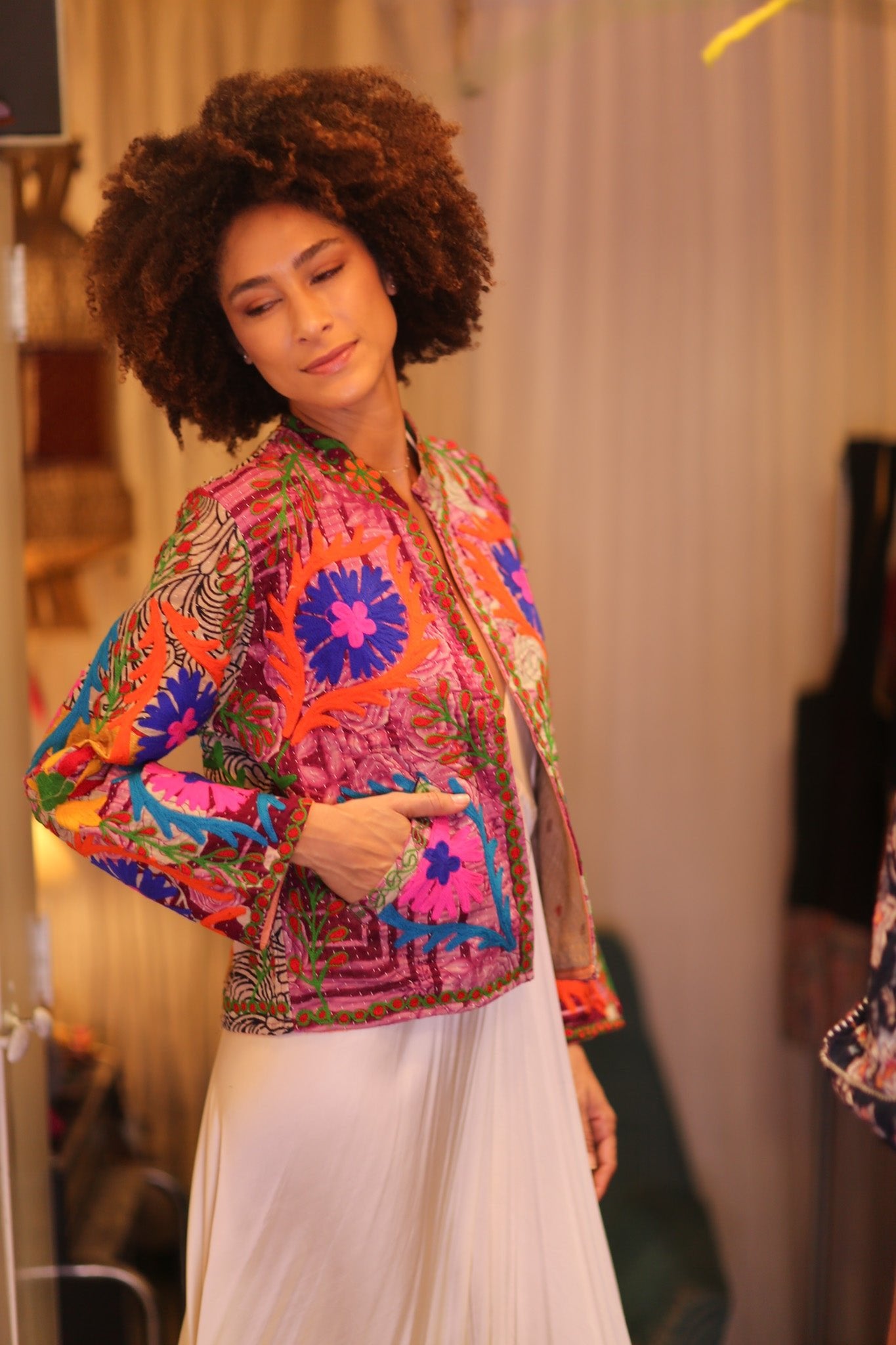 INGRID MIA EMBROIDERED JACKET - BANGKOK TAILOR CLOTHING STORE - HANDMADE CLOTHING