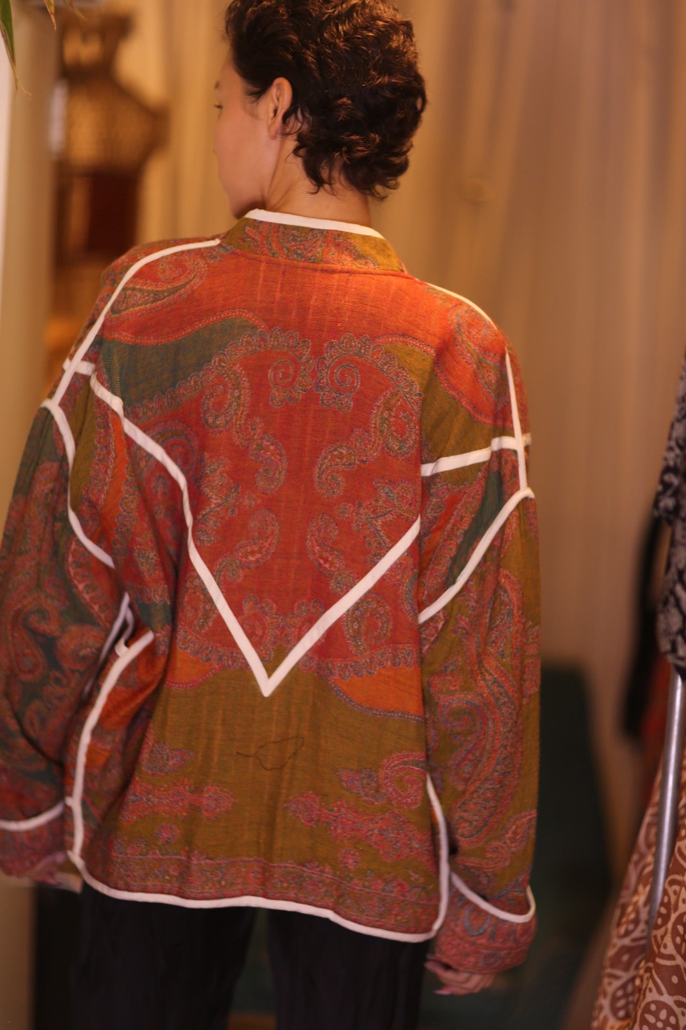 JACKET PATTERN EMBROIDERED SHAWL COTTON WOOL CHAN - BANGKOK TAILOR CLOTHING STORE - HANDMADE CLOTHING