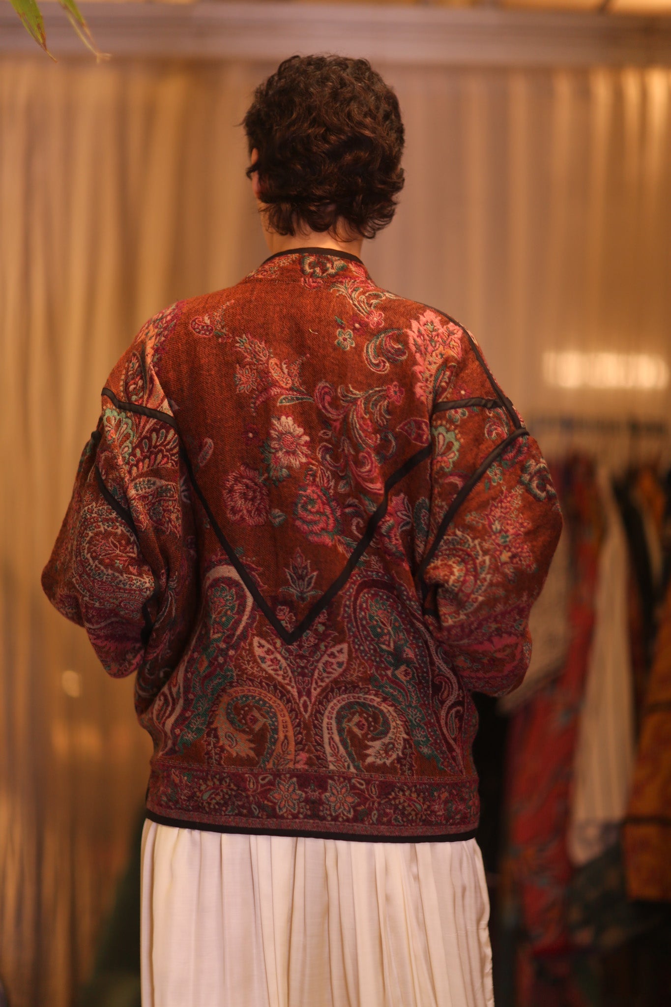 JACKET PATTERN EMBROIDERED SHAWL COTTON WOOL YOOJI - BANGKOK TAILOR CLOTHING STORE - HANDMADE CLOTHING