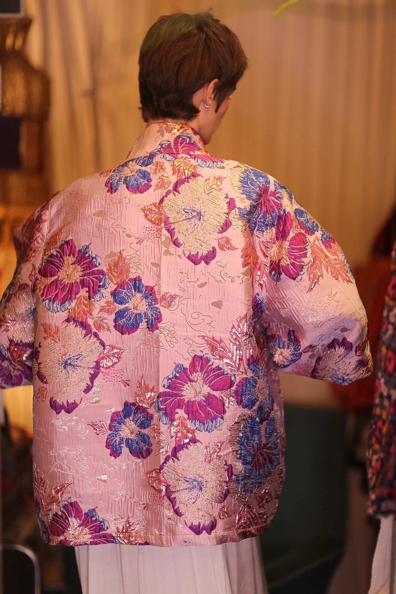 JACQUARD SHORT KIMONO LAVELLE - BANGKOK TAILOR CLOTHING STORE - HANDMADE CLOTHING