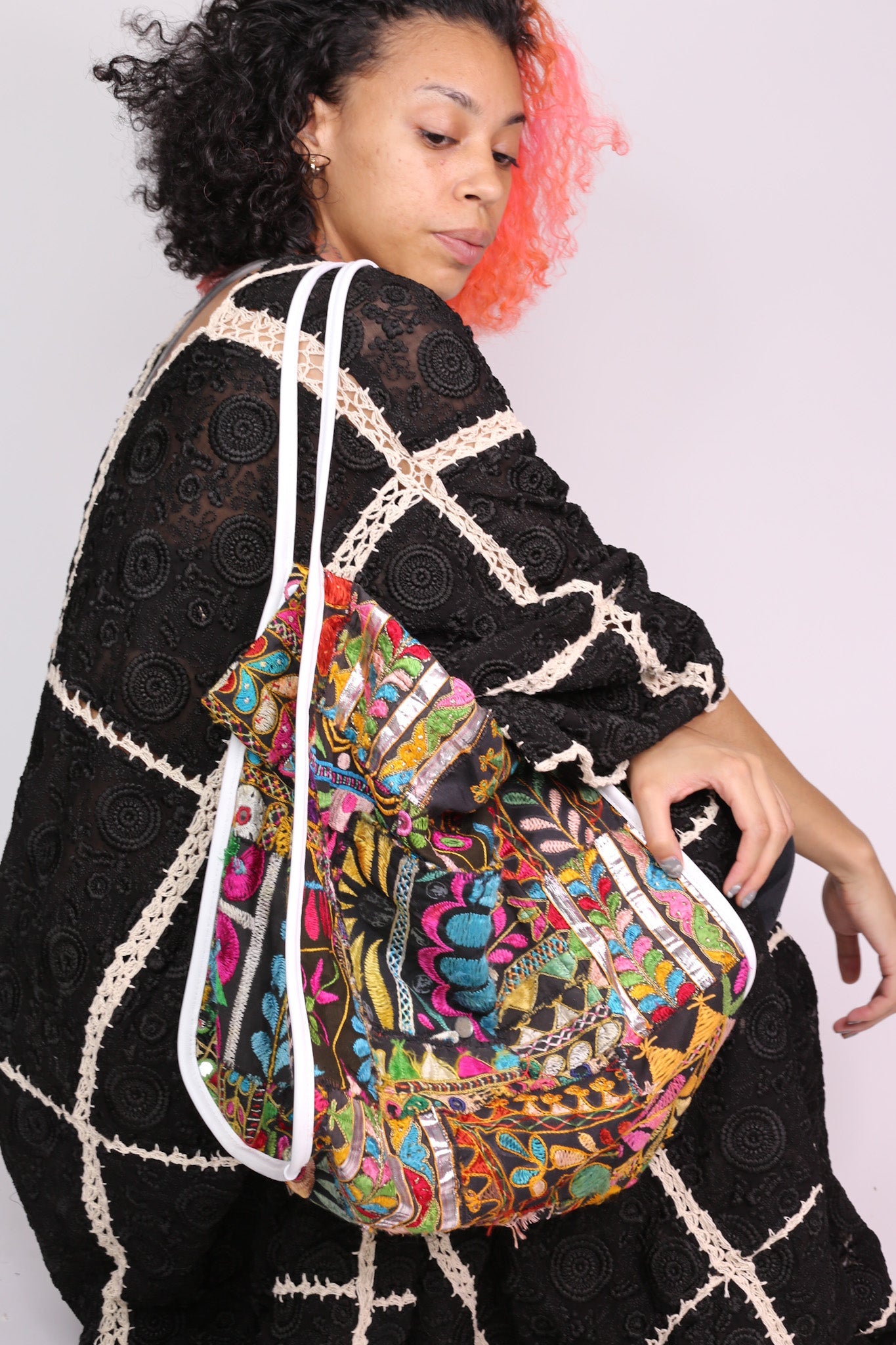 JINNY EMBROIDERED BAG - BANGKOK TAILOR CLOTHING STORE - HANDMADE CLOTHING