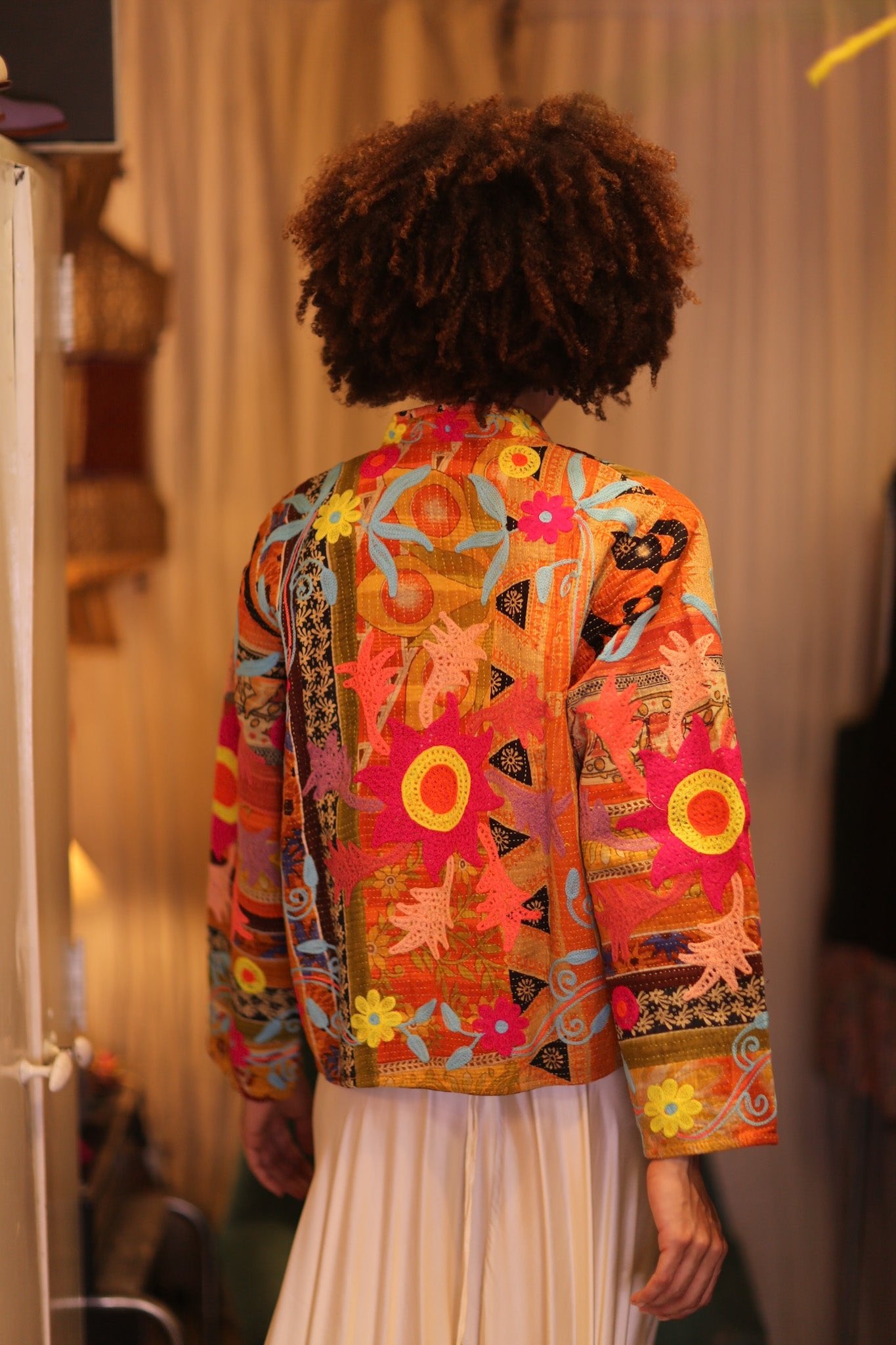 KANTHA EMBROIDERED JACKET INGRID LESB - BANGKOK TAILOR CLOTHING STORE - HANDMADE CLOTHING