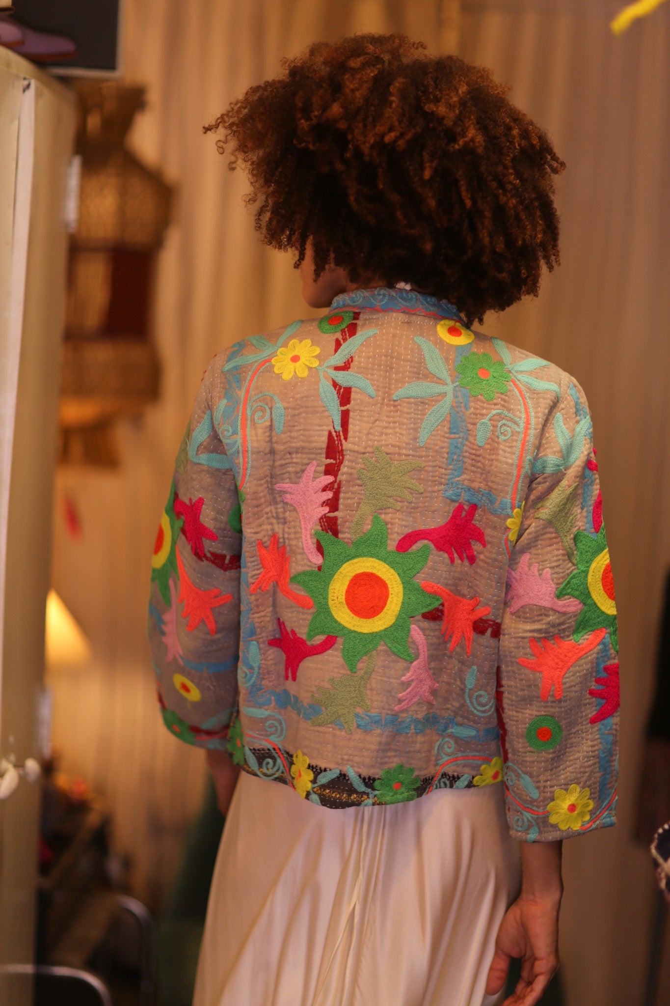 KANTHA EMBROIDERED JACKET INGRID WARPYAR - BANGKOK TAILOR CLOTHING STORE - HANDMADE CLOTHING