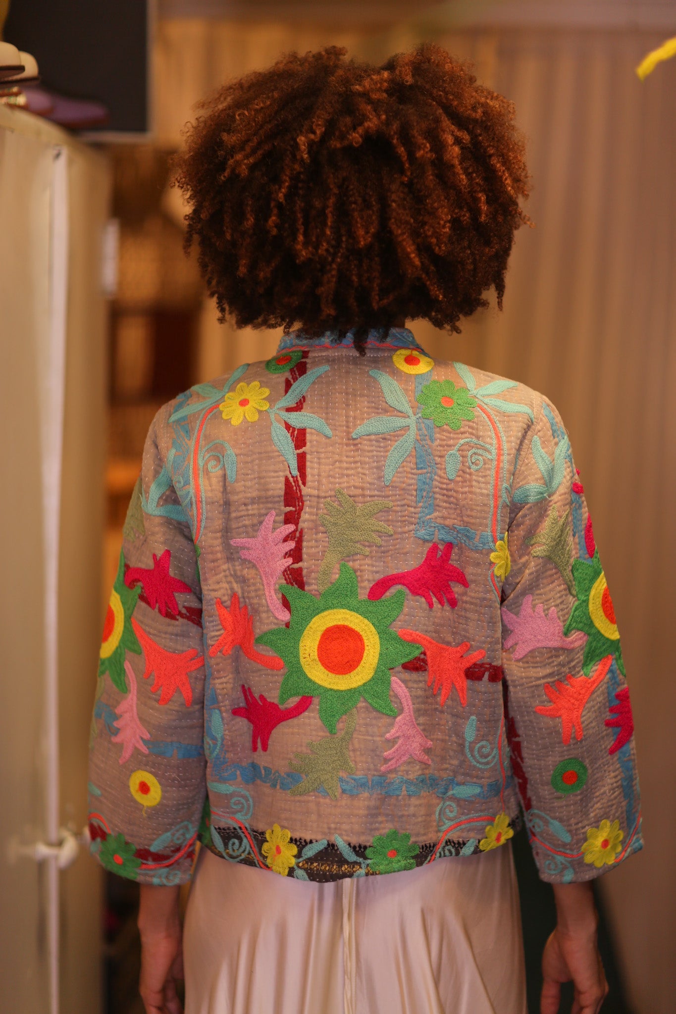 KANTHA EMBROIDERED JACKET INGRID WARPYAR - BANGKOK TAILOR CLOTHING STORE - HANDMADE CLOTHING