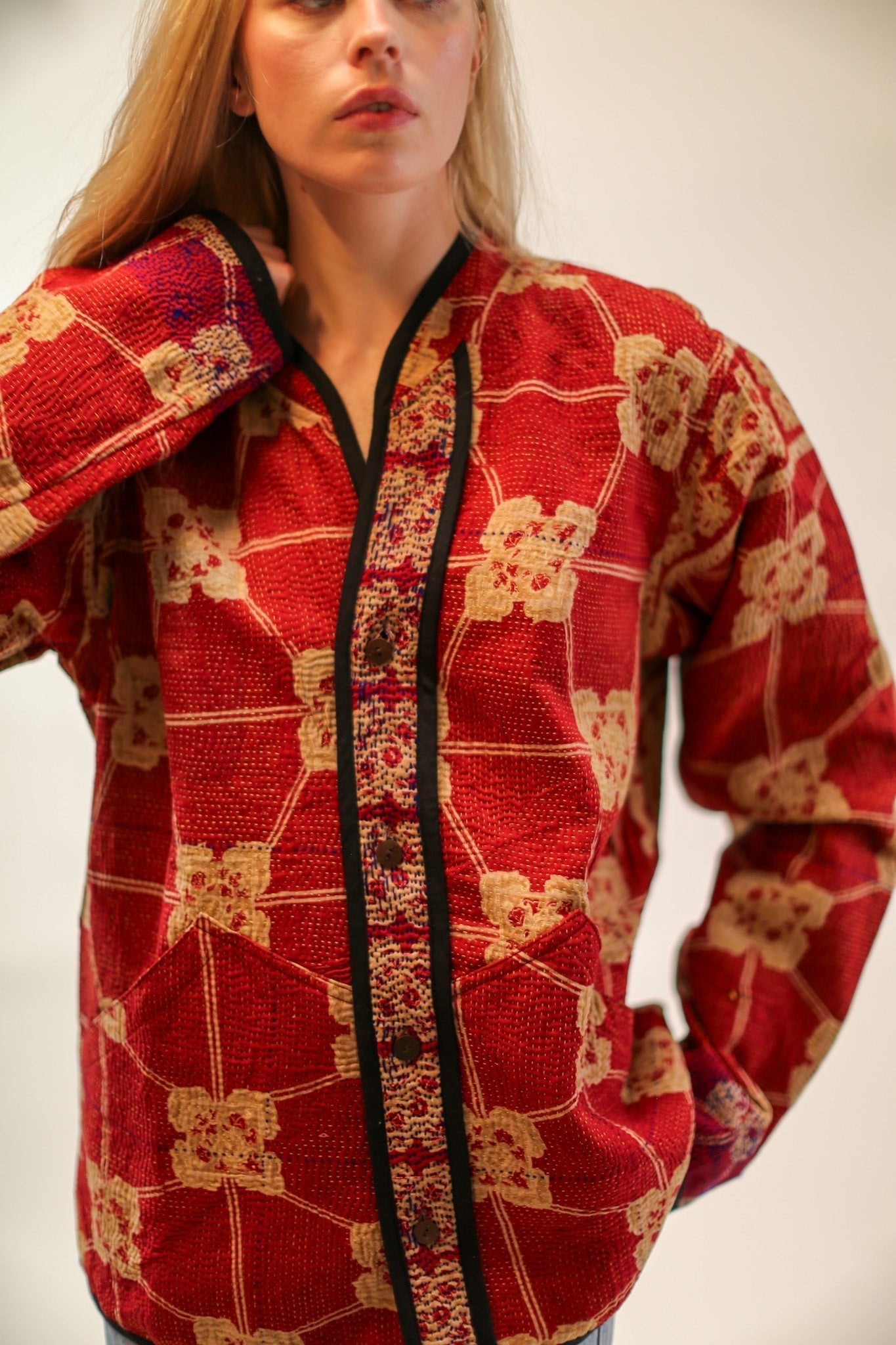 KANTHA JACKET JISTA - BANGKOK TAILOR CLOTHING STORE - HANDMADE CLOTHING