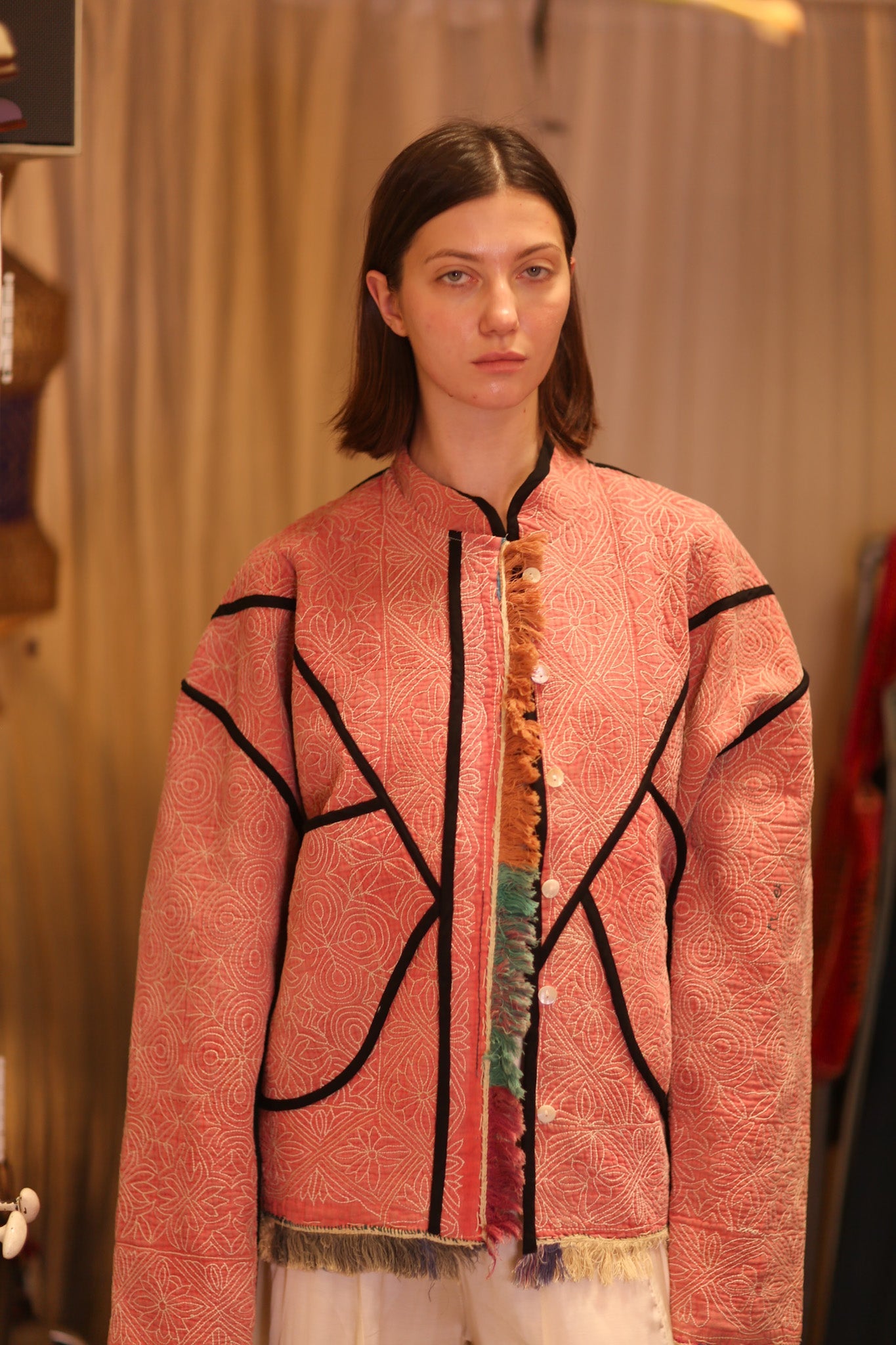 KANTHA JACKET MARMALADE - BANGKOK TAILOR CLOTHING STORE - HANDMADE CLOTHING