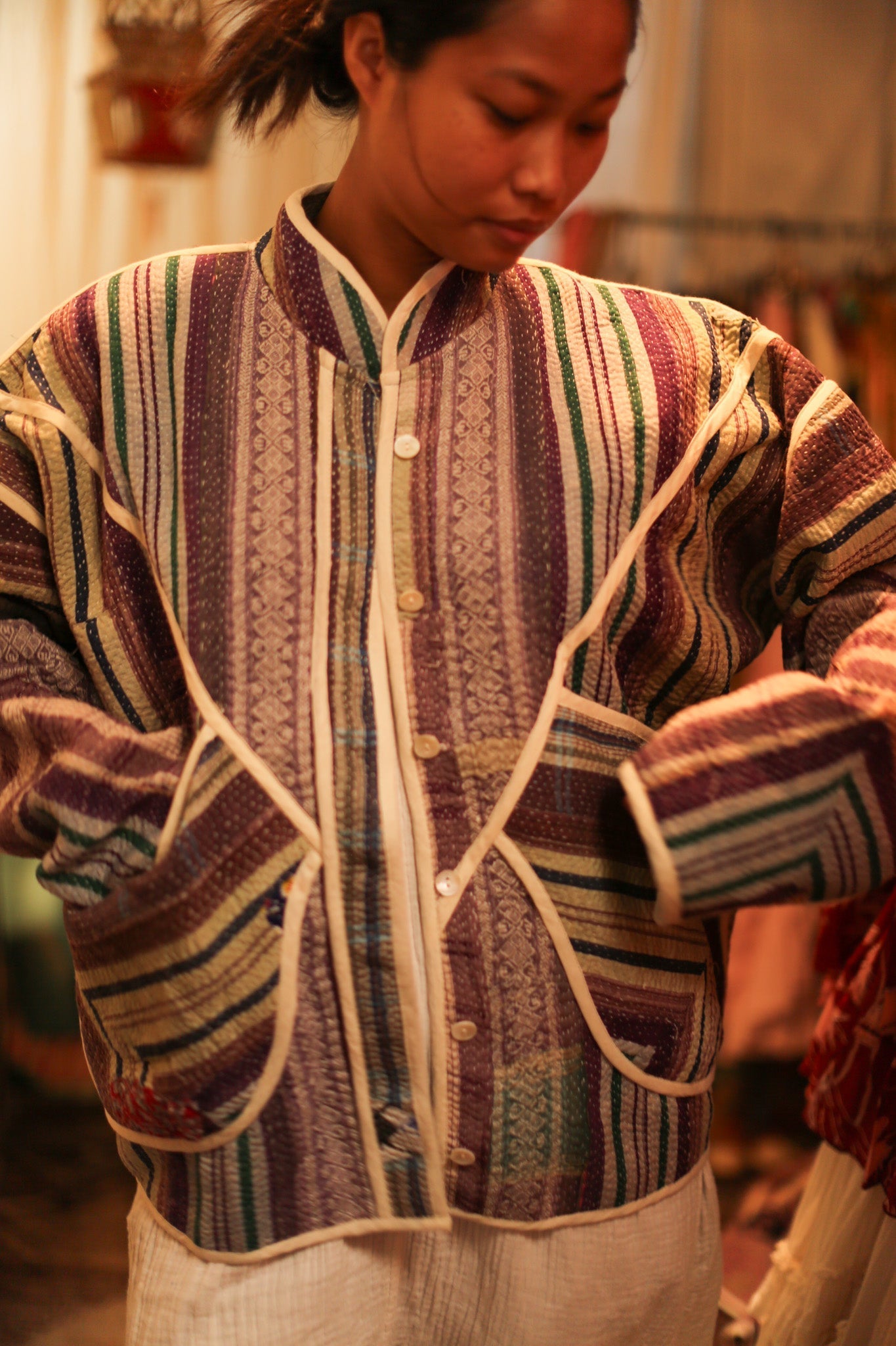 KANTHA JACKET MOLI - BANGKOK TAILOR CLOTHING STORE - HANDMADE CLOTHING