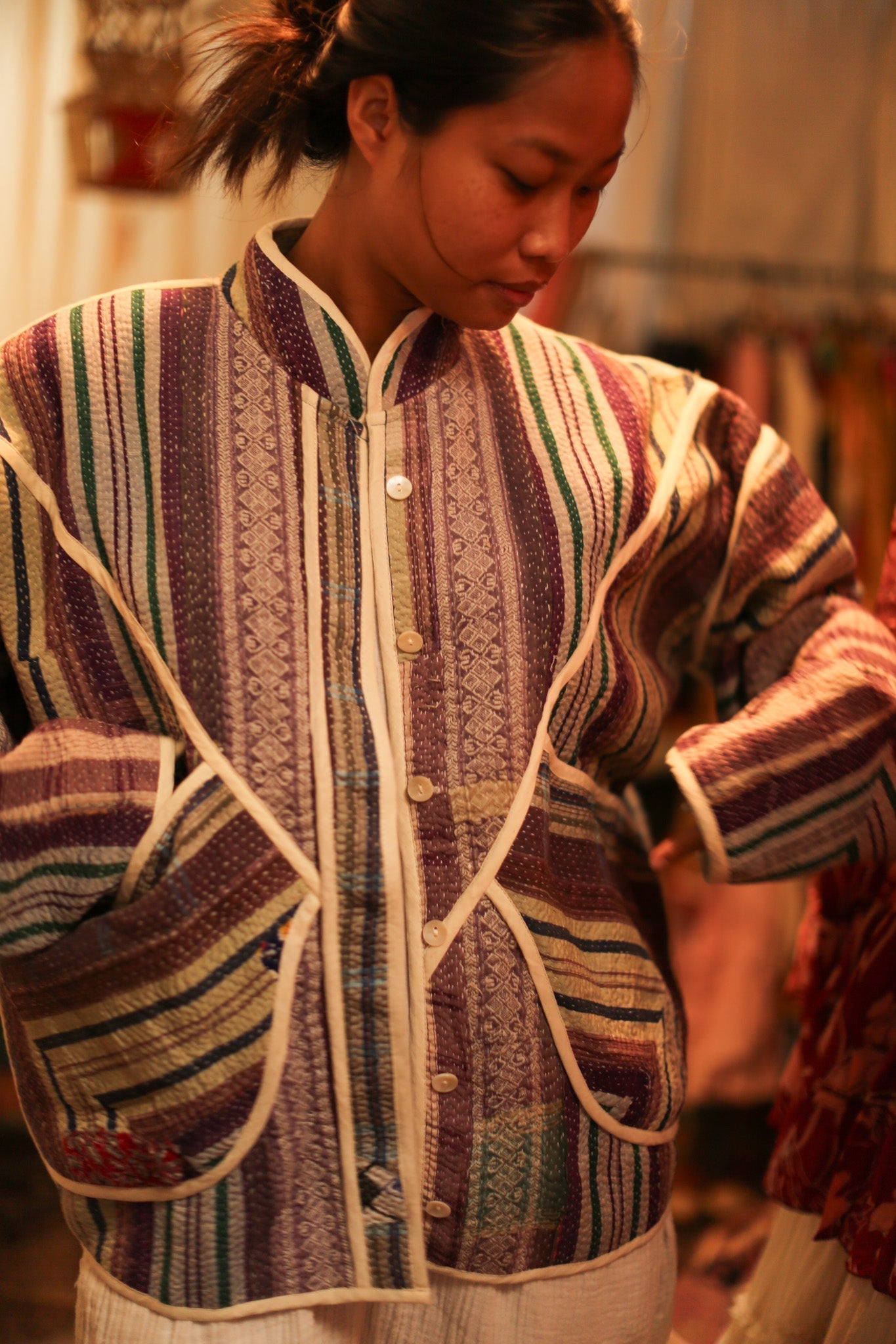 KANTHA JACKET MOLI - BANGKOK TAILOR CLOTHING STORE - HANDMADE CLOTHING