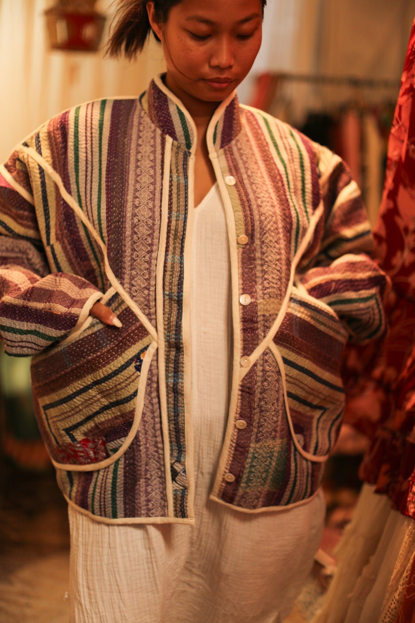 KANTHA JACKET MOLI - BANGKOK TAILOR CLOTHING STORE - HANDMADE CLOTHING