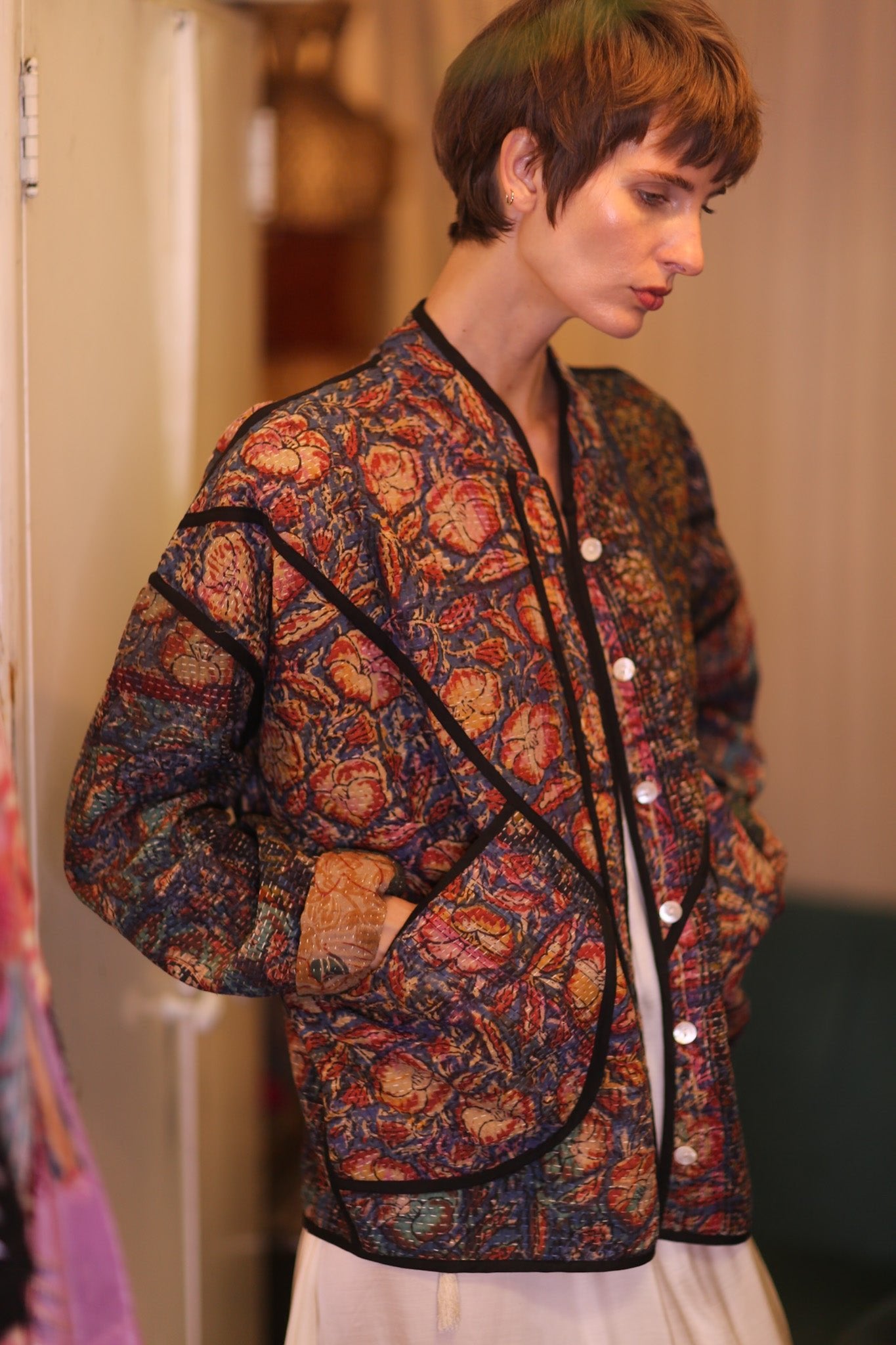 KANTHA JACKET MORNING GLORY - BANGKOK TAILOR CLOTHING STORE - HANDMADE CLOTHING