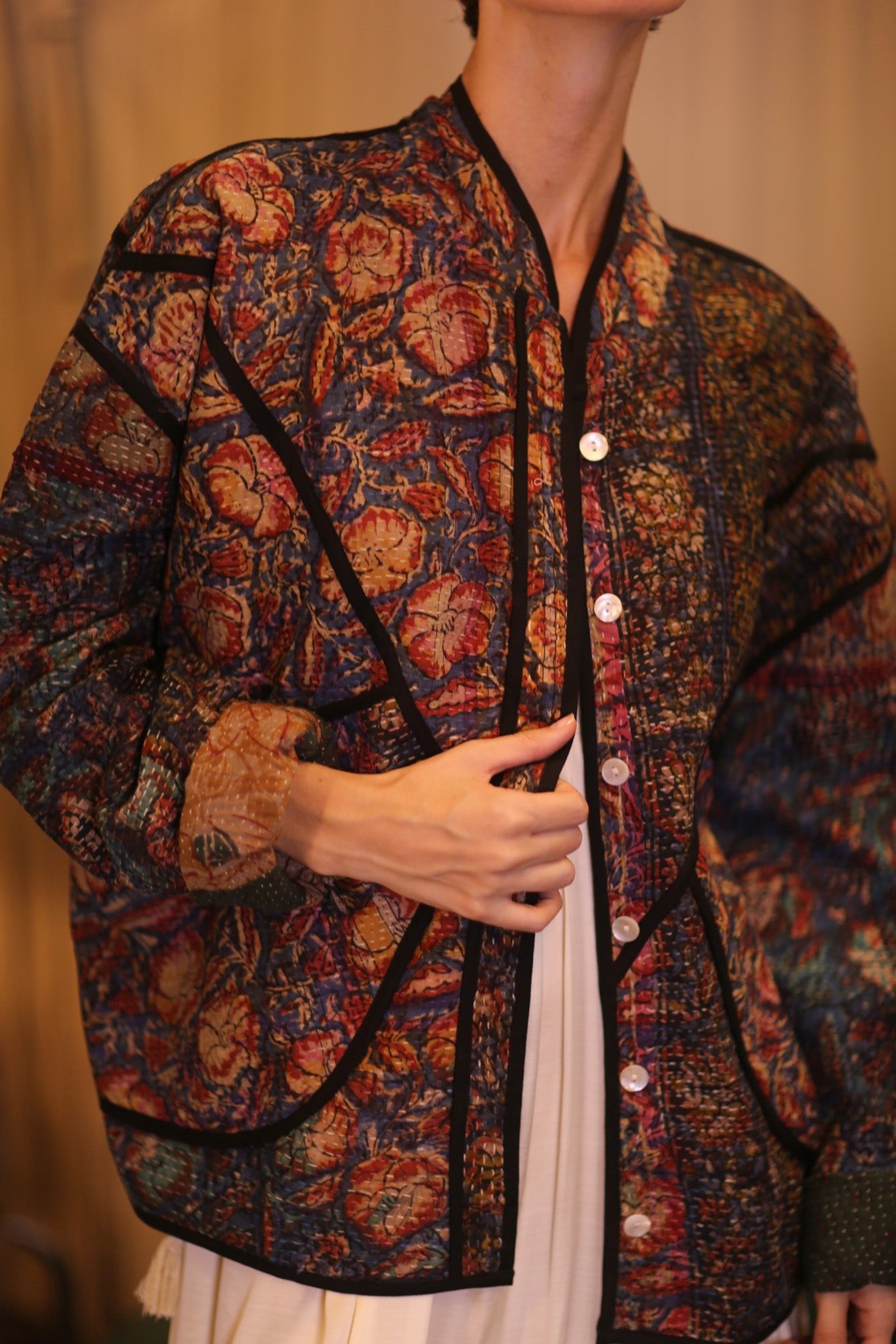 KANTHA JACKET MORNING GLORY - BANGKOK TAILOR CLOTHING STORE - HANDMADE CLOTHING